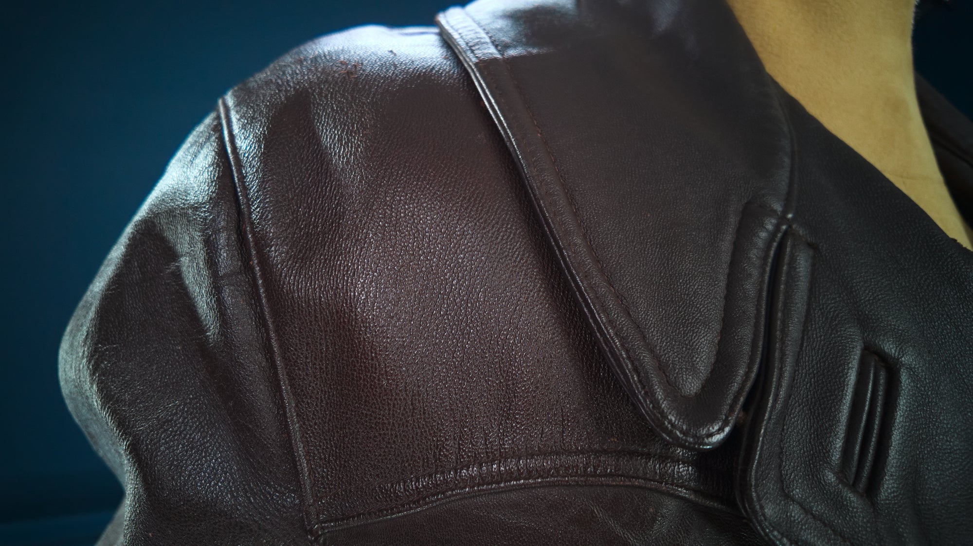 Vintage 1950s French Sheepskin Barnstormer Car Coat Flight Leather Jacket “L”