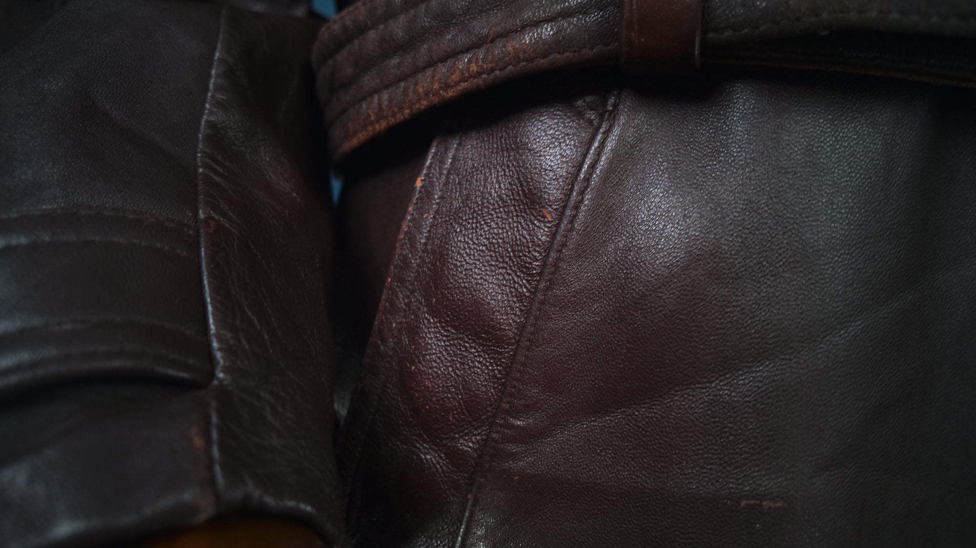 Vintage 1950s French Sheepskin Barnstormer Car Coat Flight Leather Jacket “L”