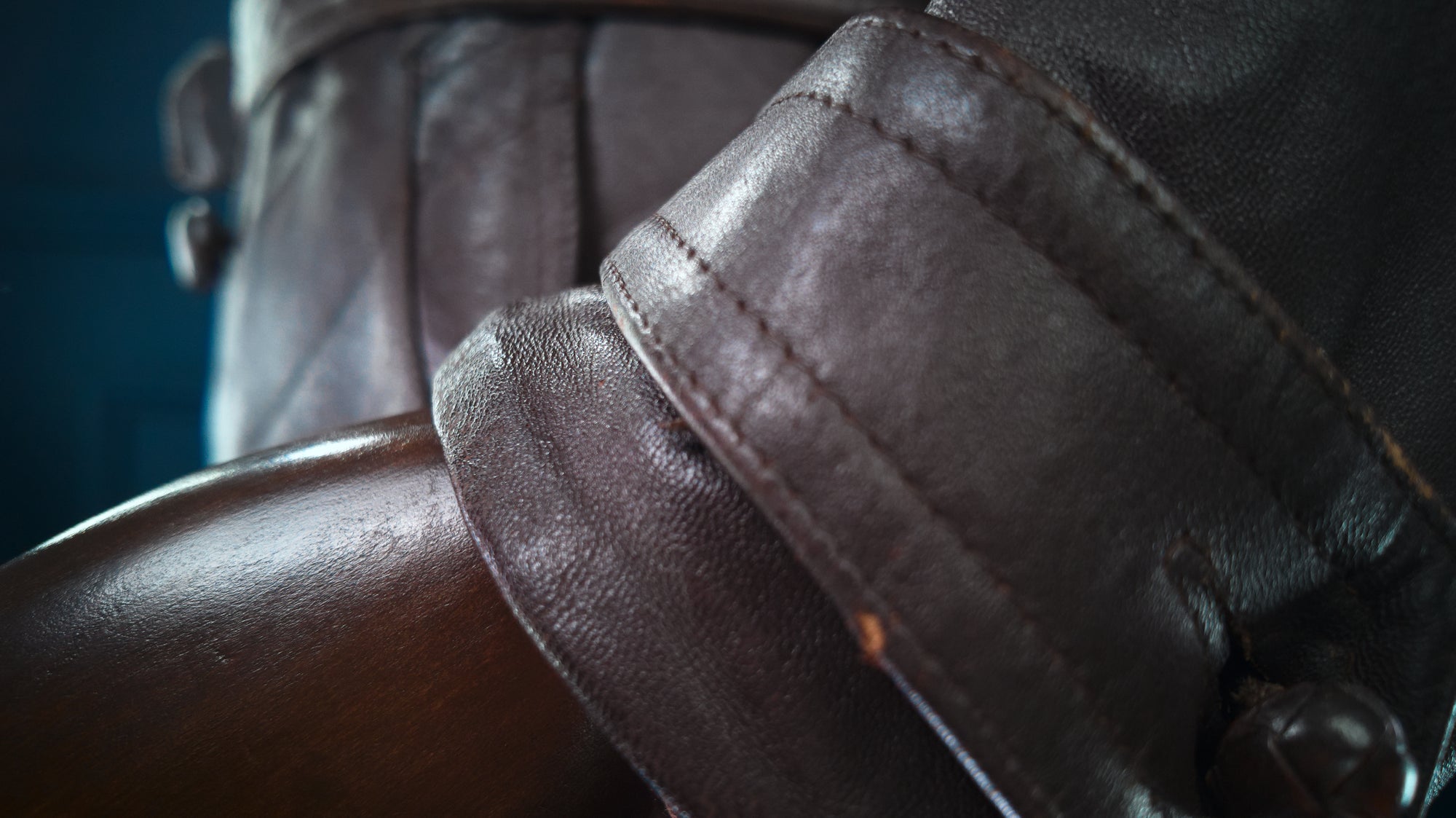 Vintage 1950s French Sheepskin Barnstormer Car Coat Flight Leather Jacket “L”