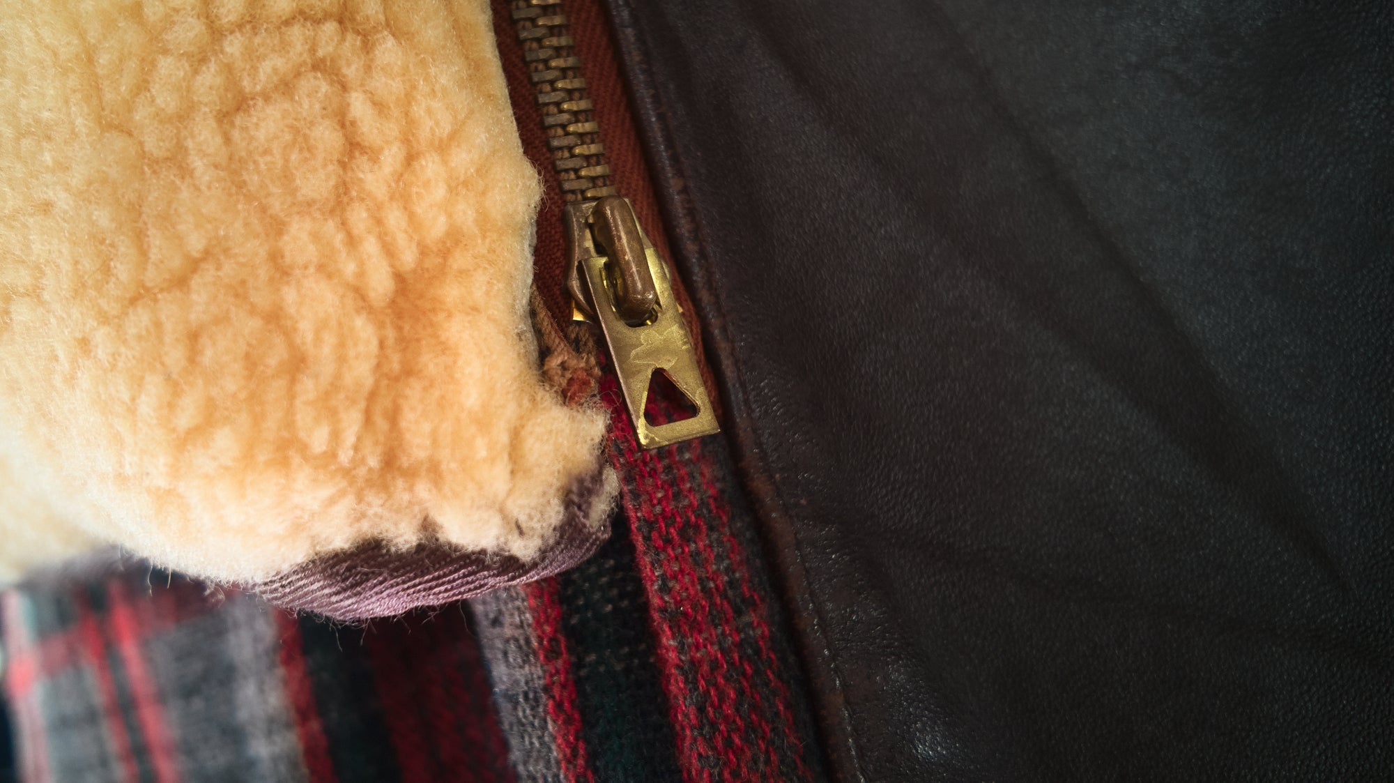 Vintage 1950s French Sheepskin Barnstormer Car Coat Flight Leather Jacket “L”