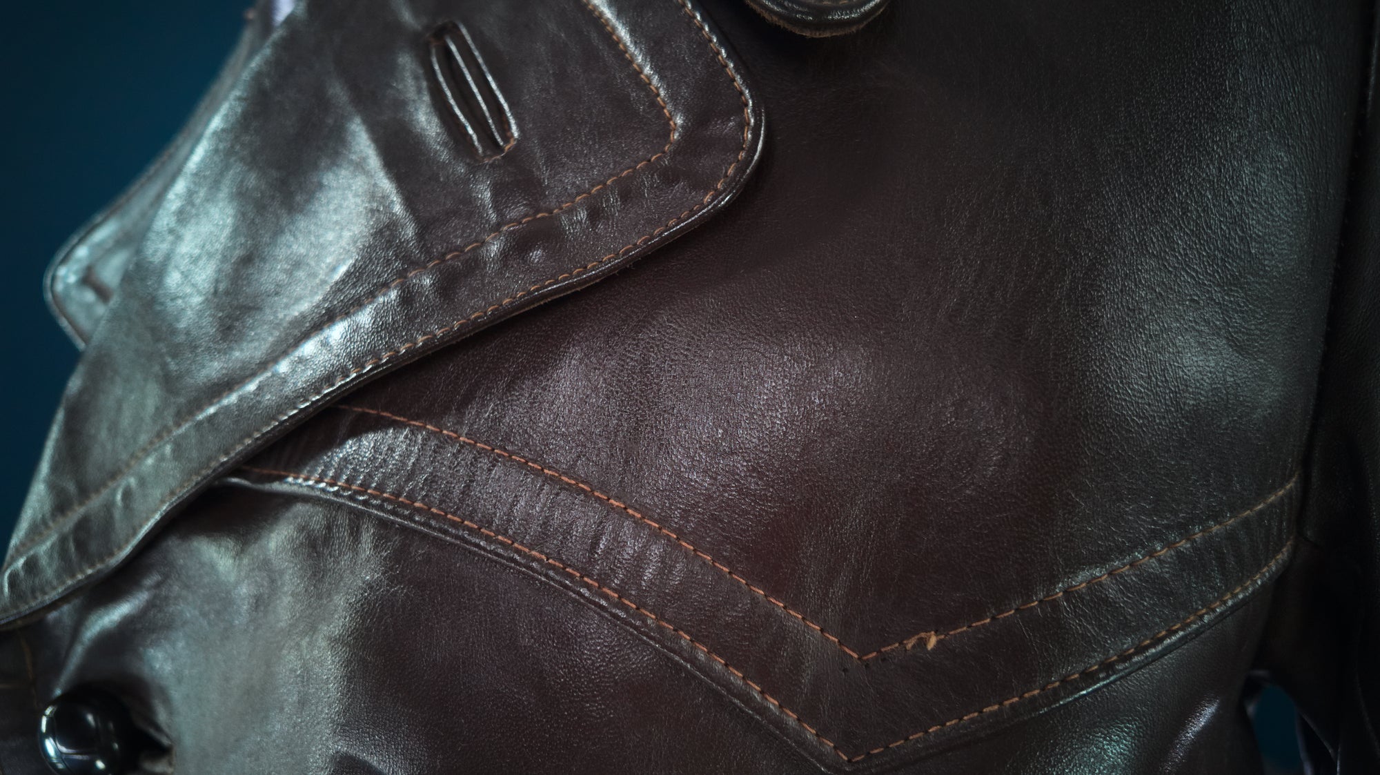 Vintage 1940s German Horsehide Car Peacoat Motoring Reefer Leather Jacket “M”