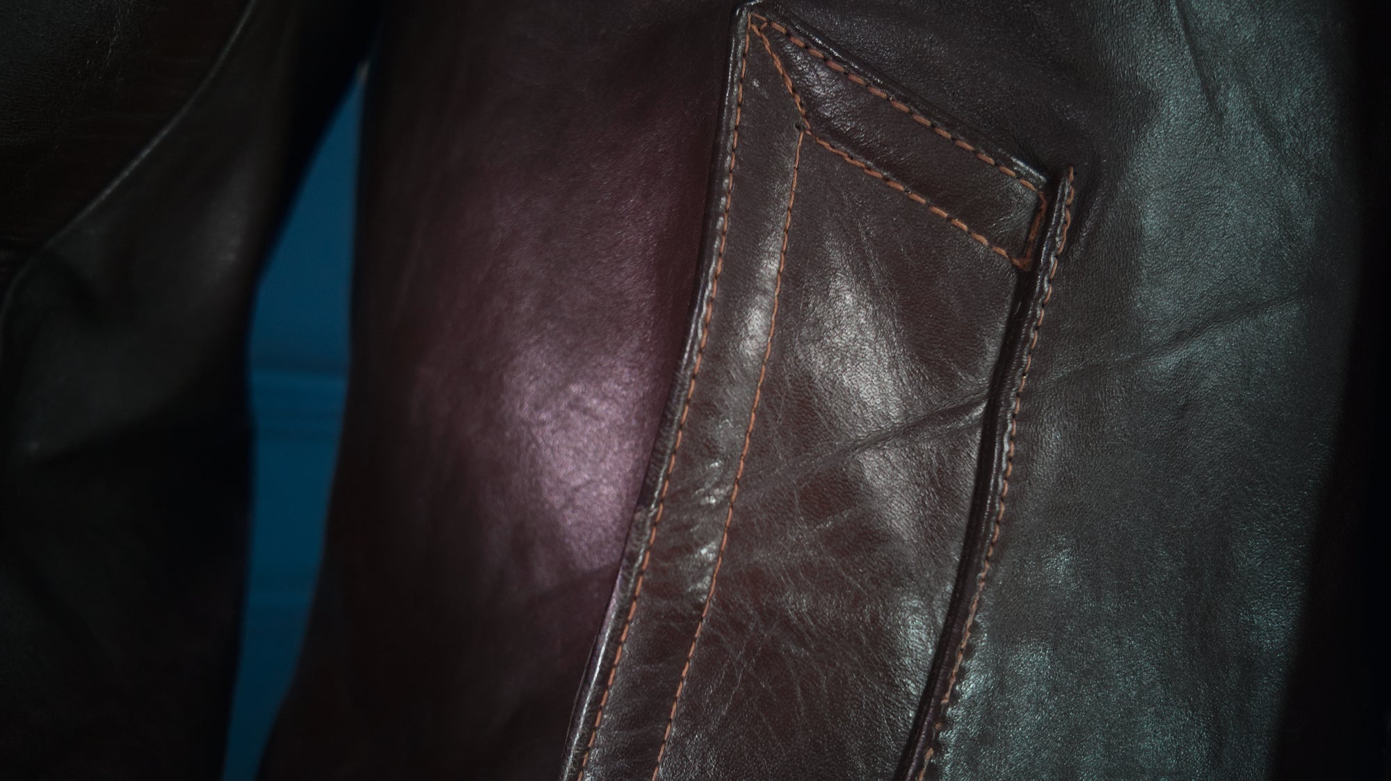 Vintage 1940s German Horsehide Car Peacoat Motoring Reefer Leather Jacket “M”