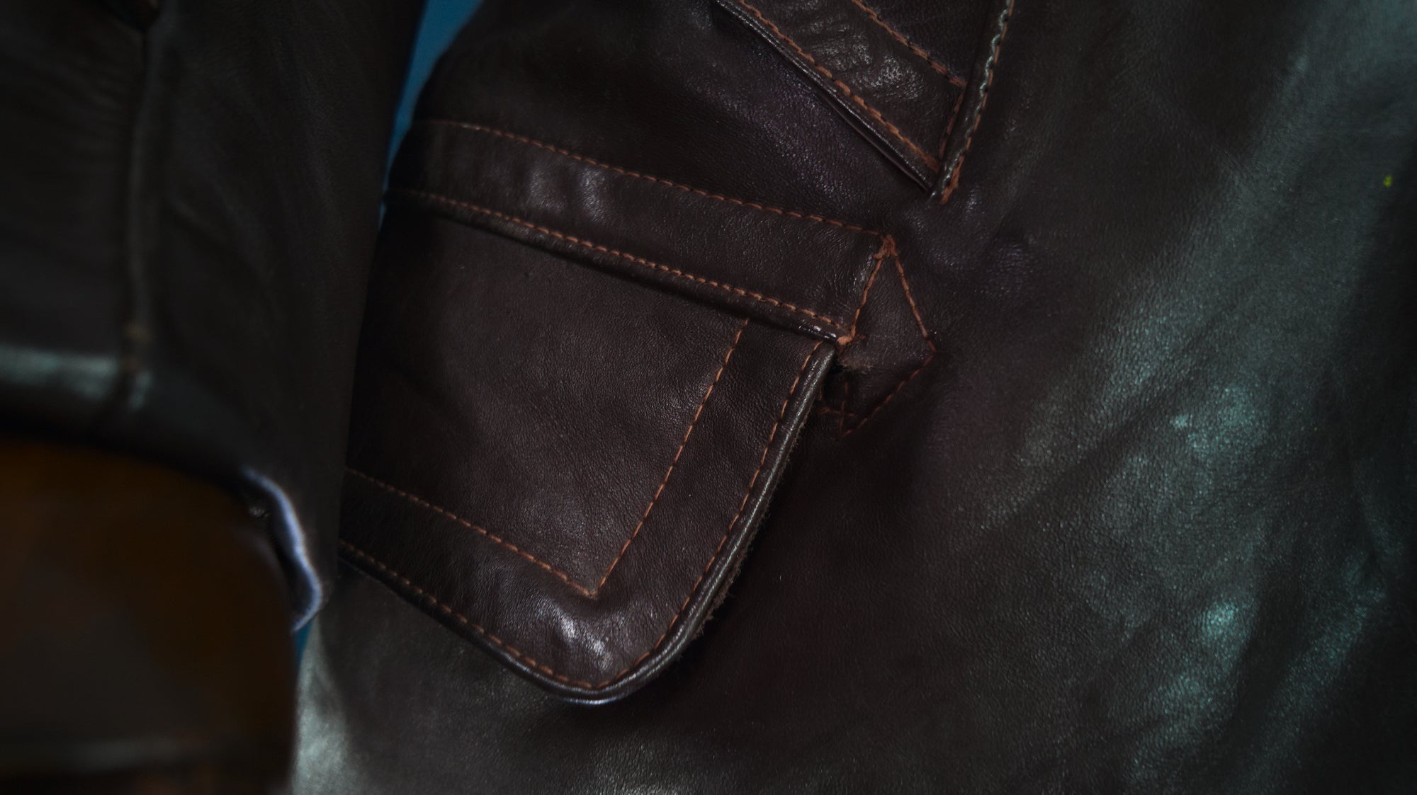 Vintage 1940s German Horsehide Car Peacoat Motoring Reefer Leather Jacket “M”