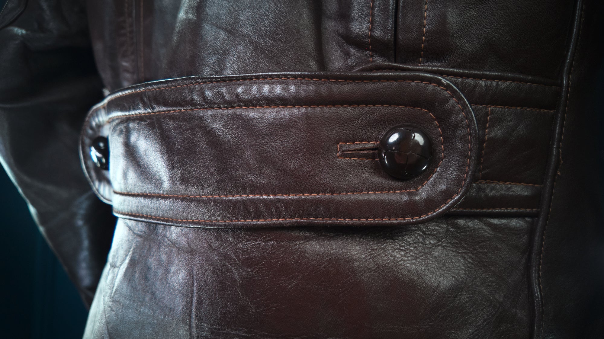 Vintage 1940s German Horsehide Car Peacoat Motoring Reefer Leather Jacket “M”