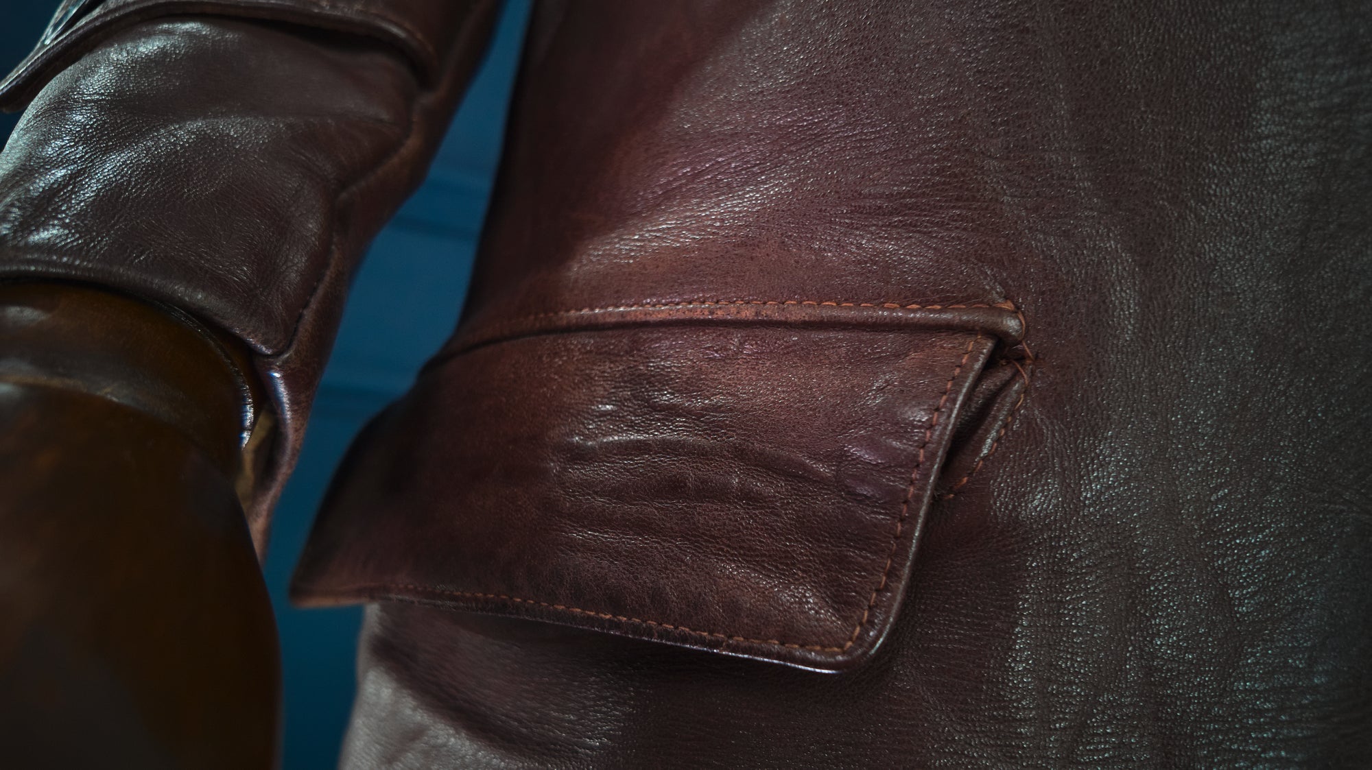 Vintage 1950s French Sheepskin Single Rider Worker Chore Leather Jacket “M”