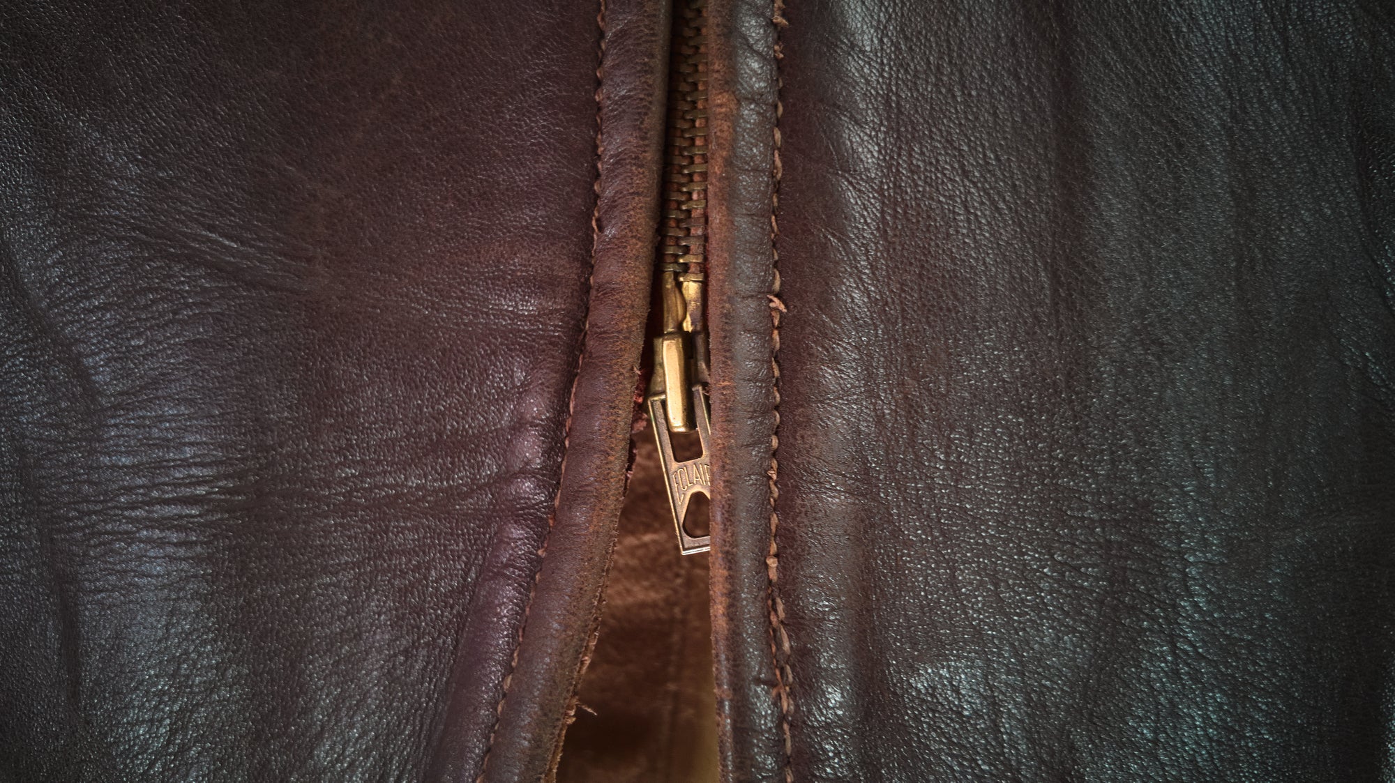 Vintage 1950s French Sheepskin Single Rider Worker Chore Leather Jacket “M”