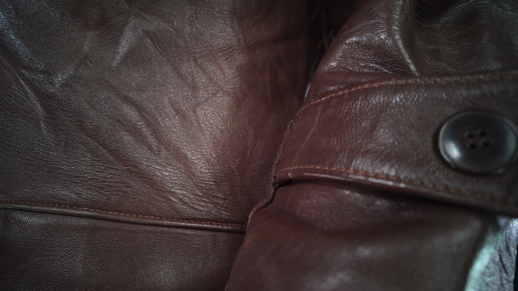 Vintage 1950s French Sheepskin Single Rider Worker Chore Leather Jacket “M”