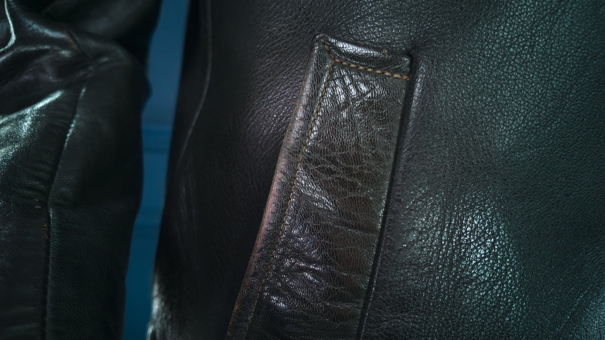 Vintage 1960s East German Sheepskin Single Rider Worker Chore Leather Jacket “S”