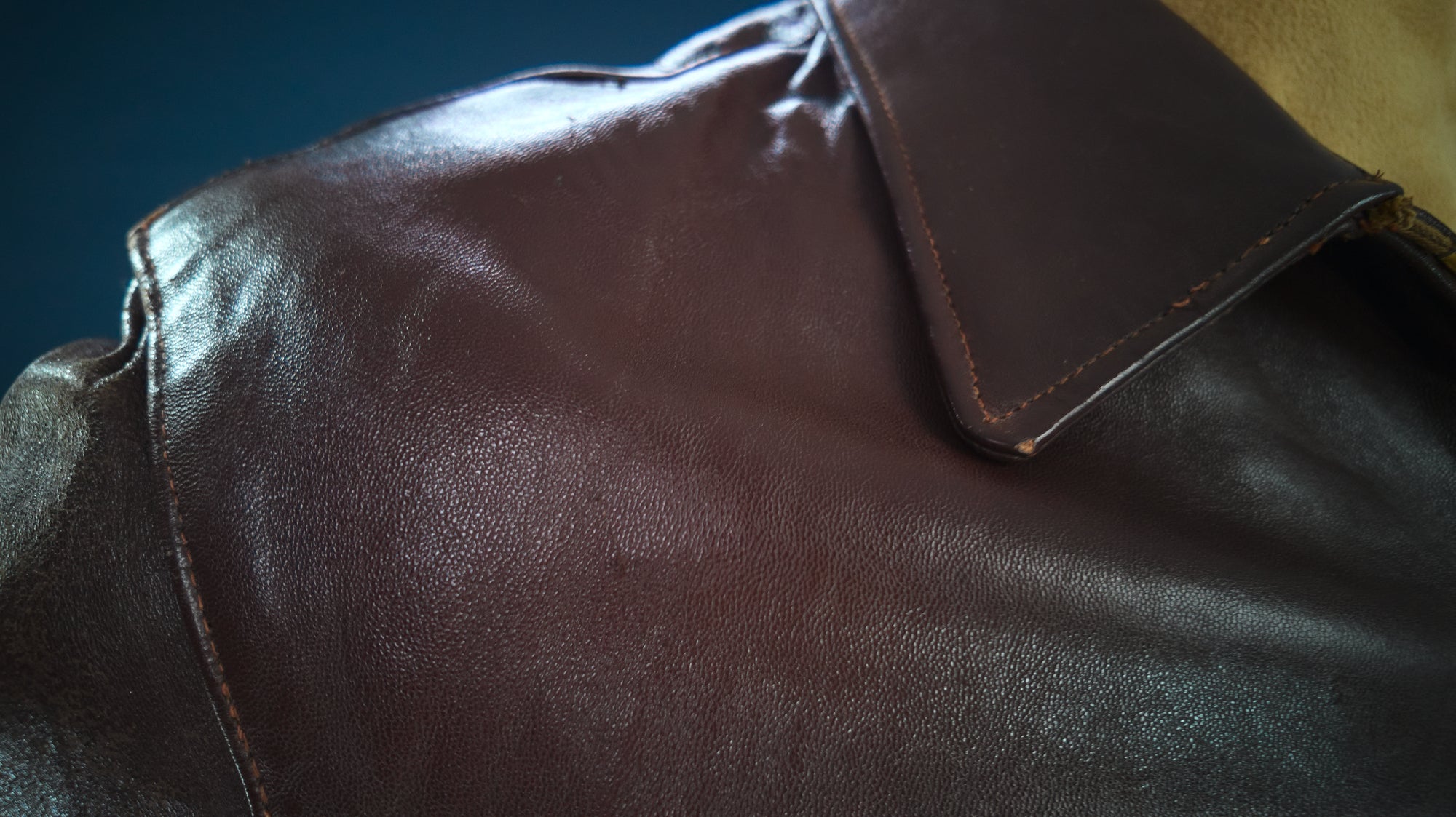 Vintage 1950s French Sheepskin Single Rider Worker Chore Leather Jacket “M”