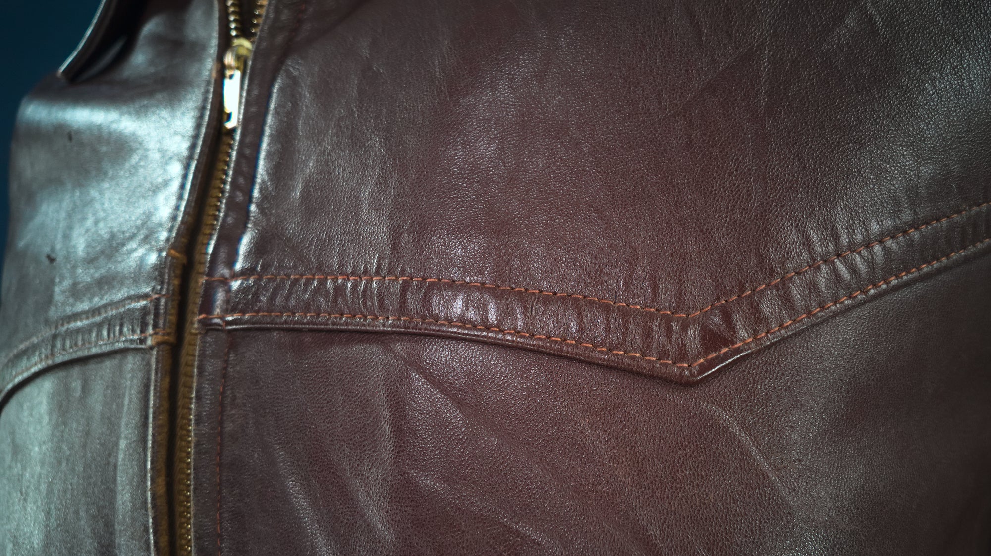 Vintage 1950s French Sheepskin Single Rider Worker Chore Leather Jacket “M”