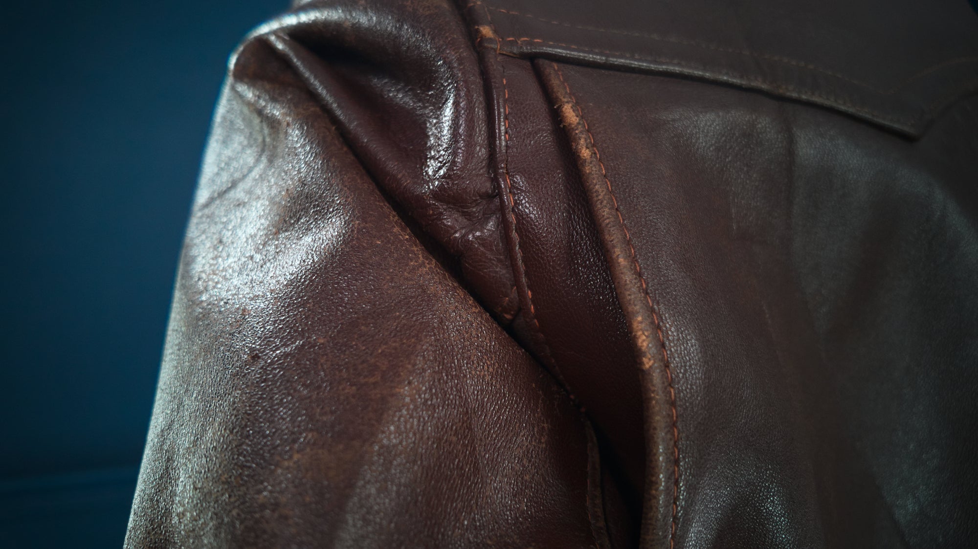 Vintage 1950s French Sheepskin Single Rider Worker Chore Leather Jacket “M”