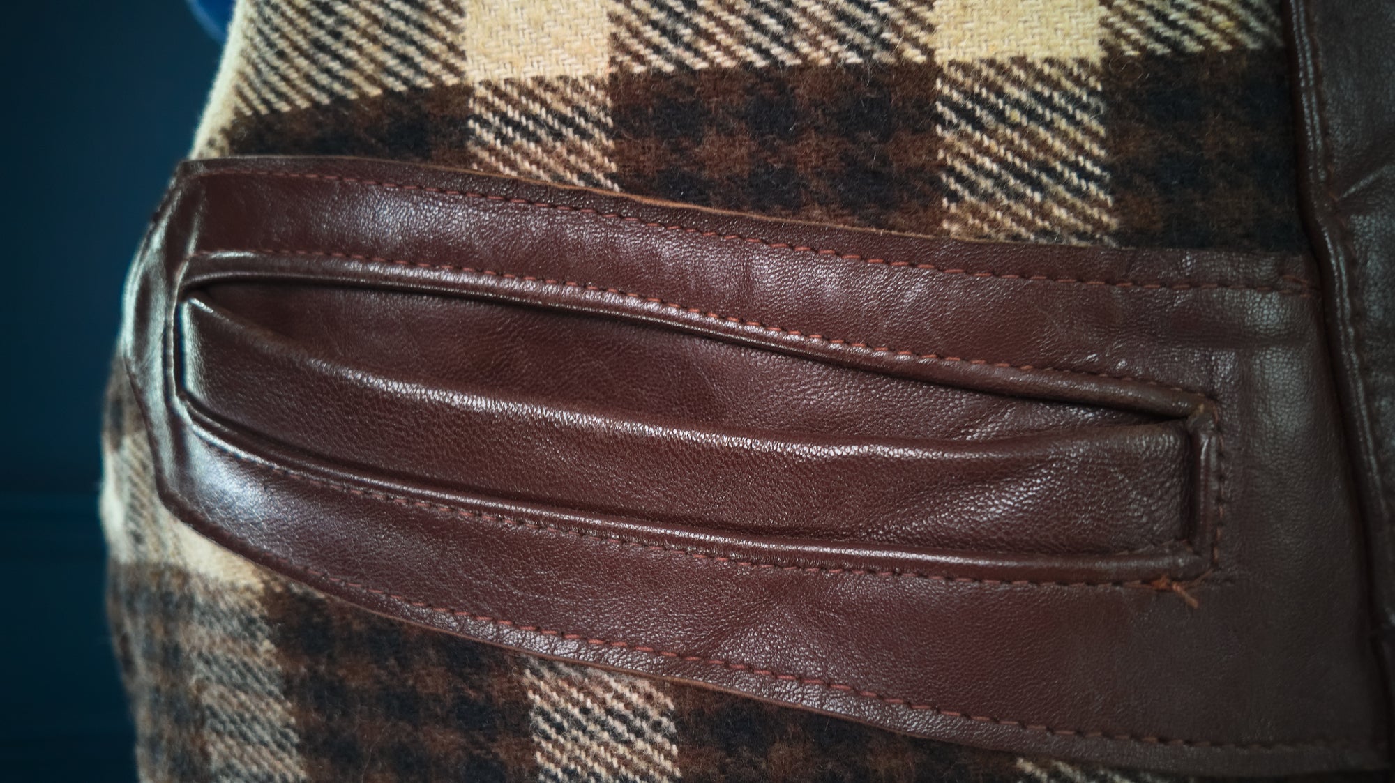 Vintage 1950s French Sheepskin Single Rider Worker Chore Leather Jacket “M”