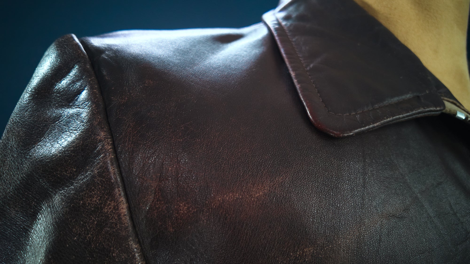 Vintage 1940s German Deerskin Single Rider Worker Chore Brown Leather Jacket “M”