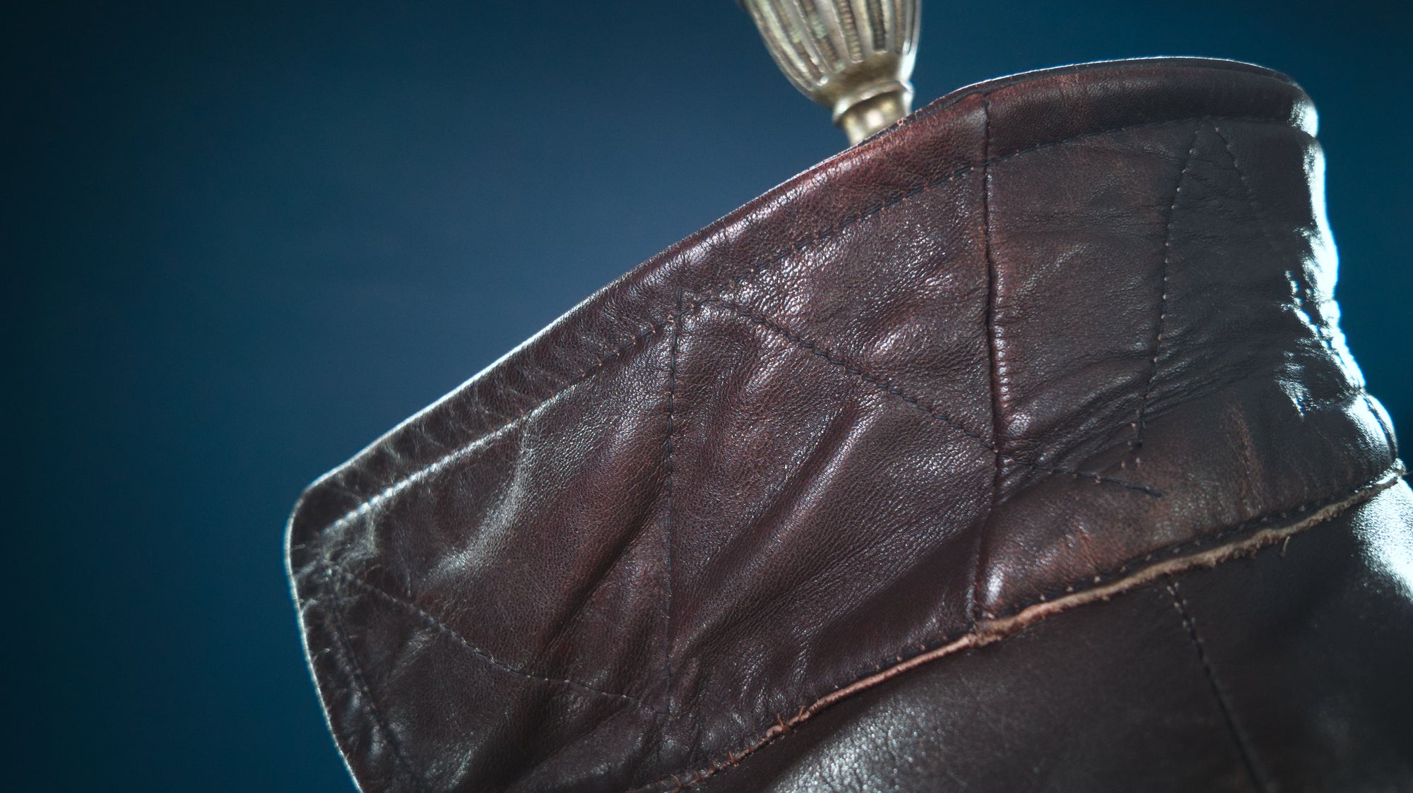 Vintage 1940s German Deerskin Single Rider Worker Chore Brown Leather Jacket “M”