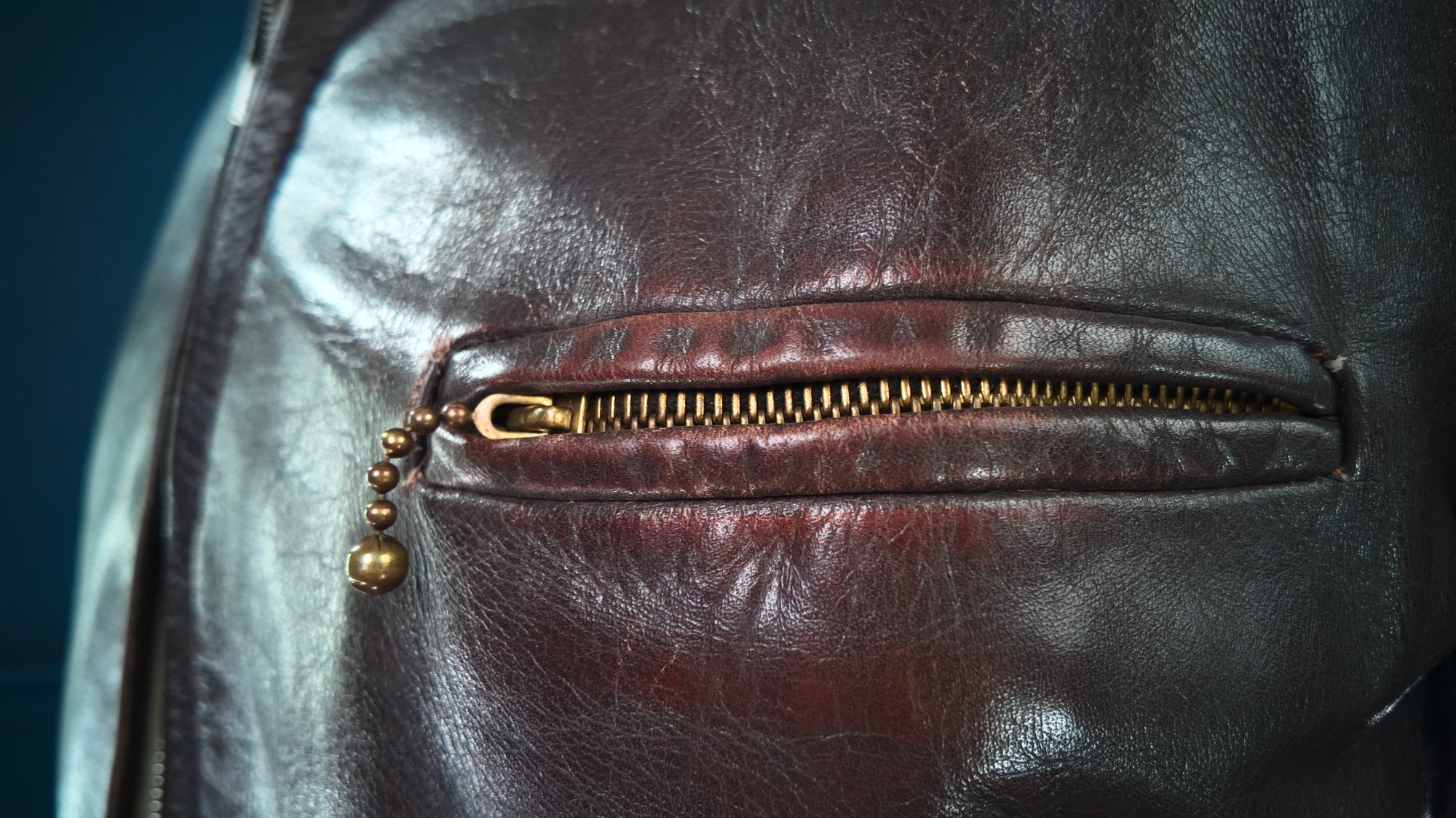 Vintage 1940s German Deerskin Single Rider Worker Chore Brown Leather Jacket “M”