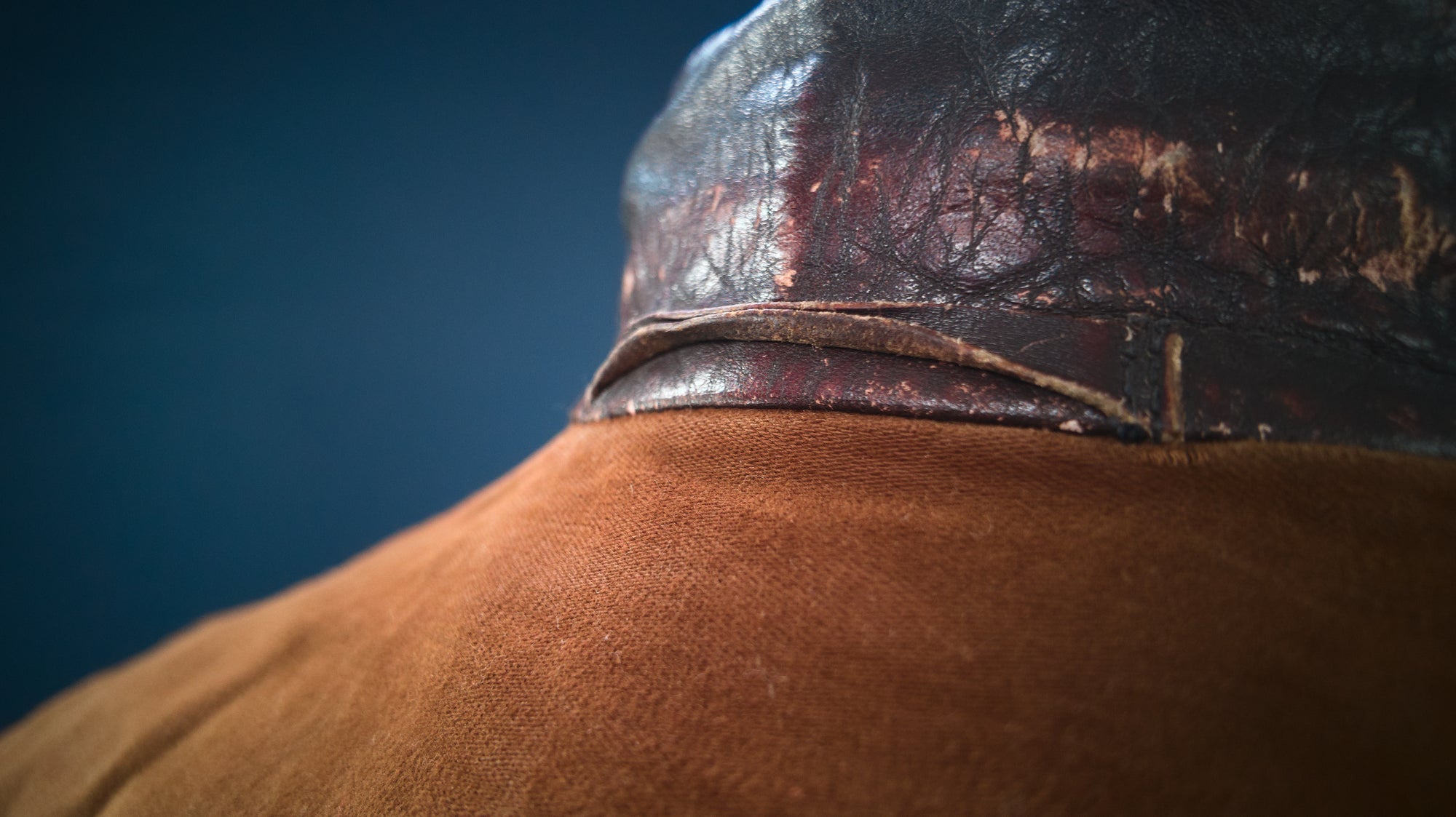 Vintage 1940s German Deerskin Single Rider Worker Chore Brown Leather Jacket “M”