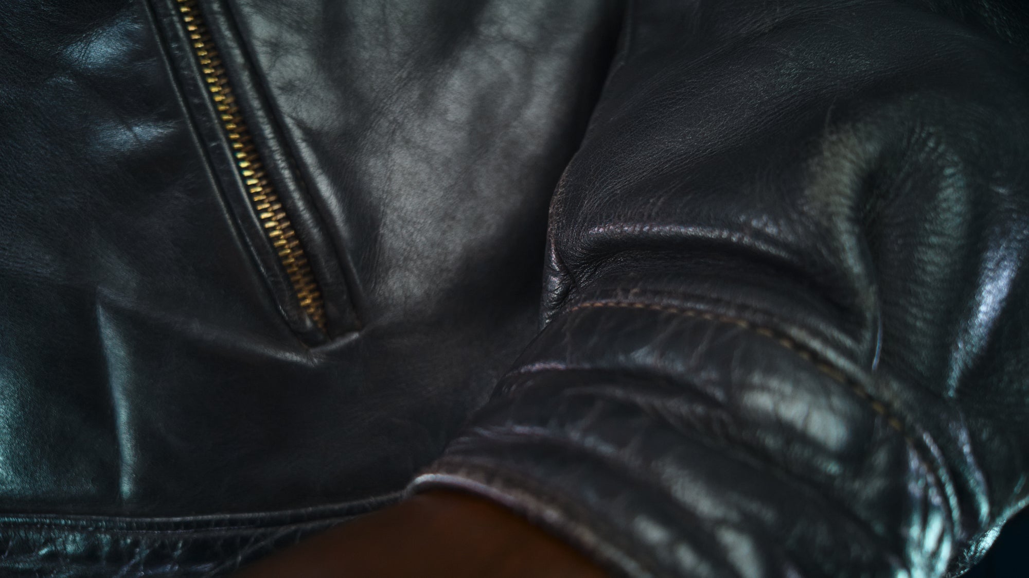 Vintage 1940s German Horsehide Single Rider Biker Police Leather Jacket “L”