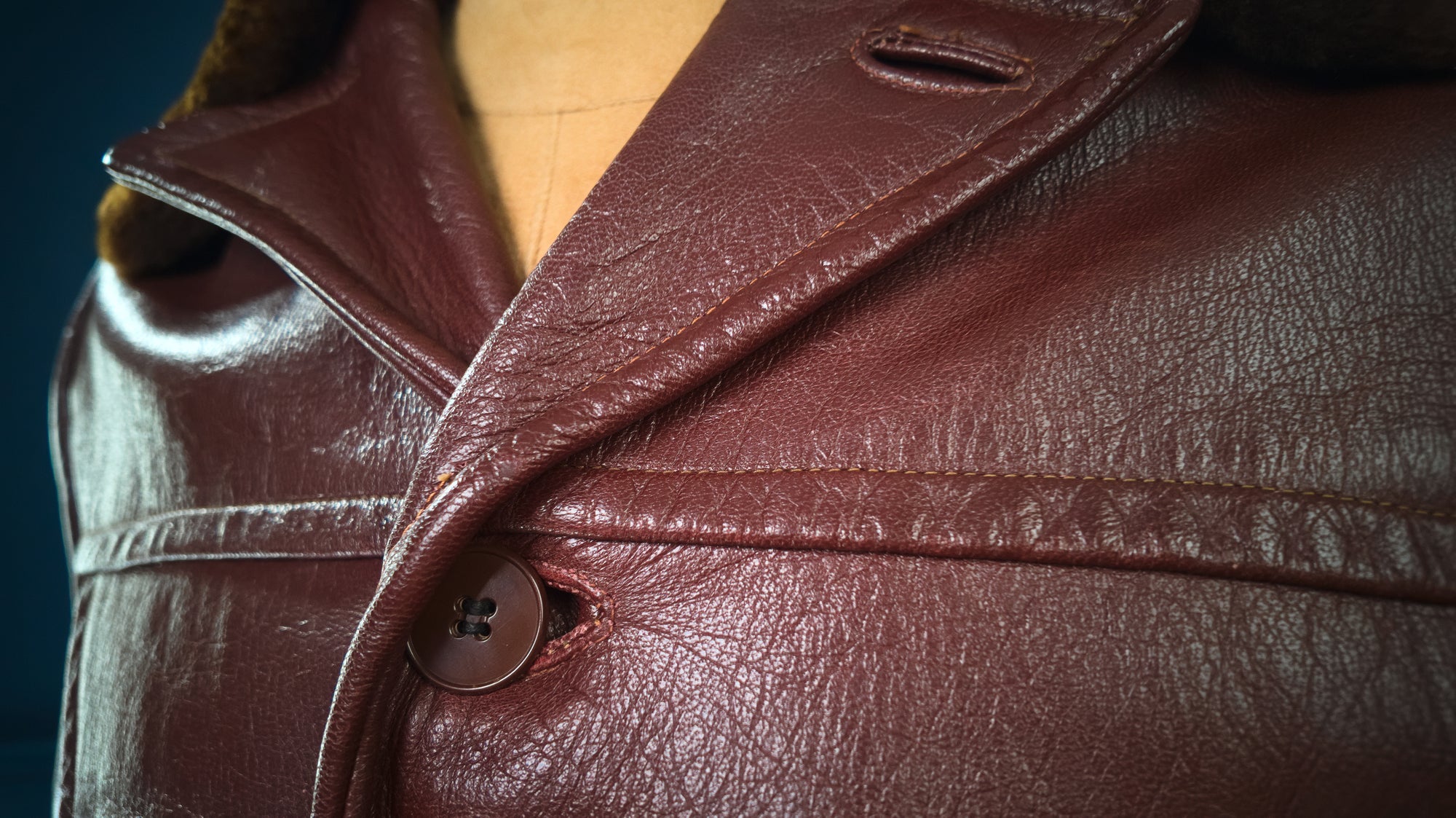 Vintage 1940s Swedish Goatskin Car Coat Motoring Outdoors Leather Jacket “M”