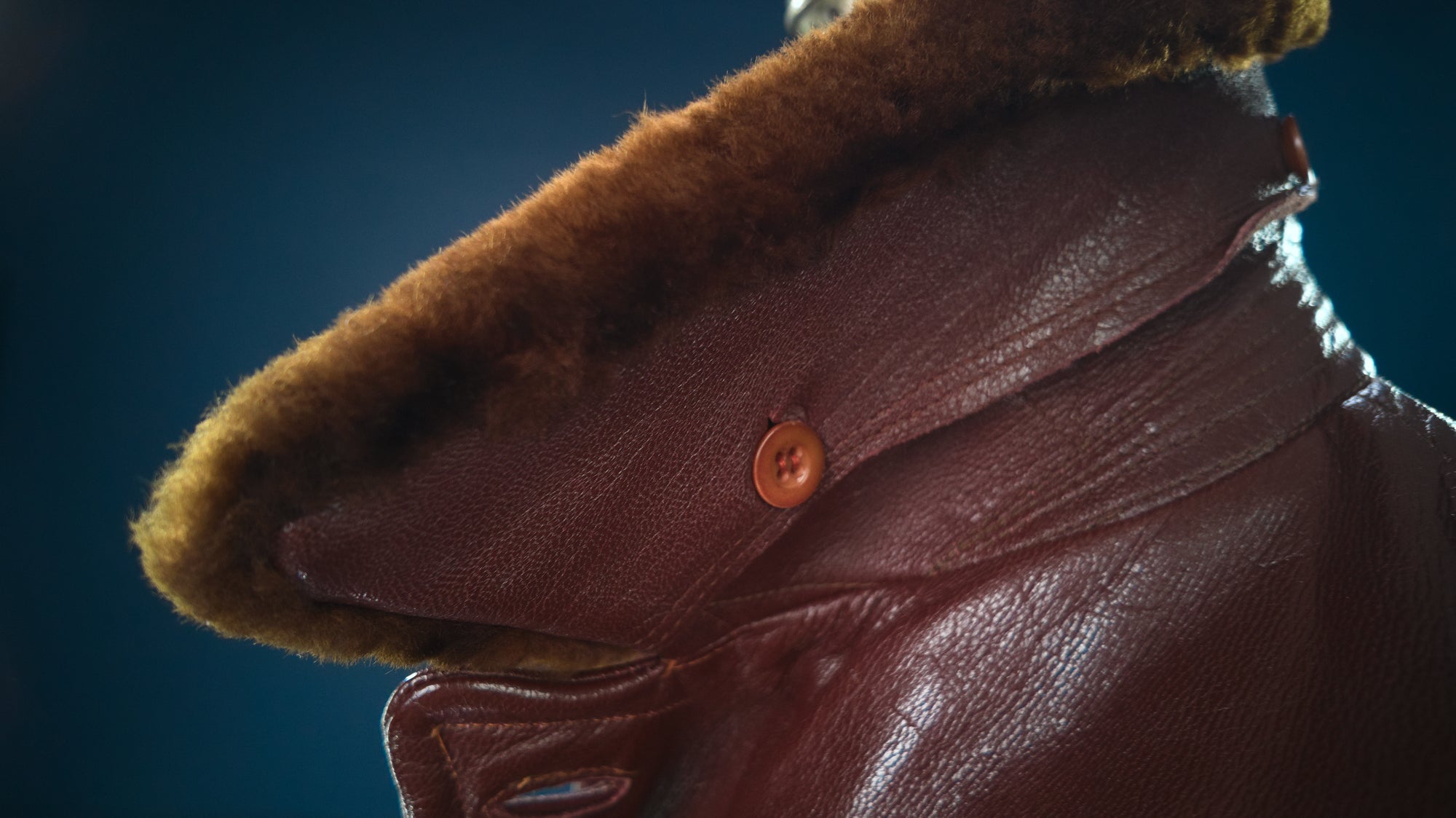 Vintage 1940s Swedish Goatskin Car Coat Motoring Outdoors Leather Jacket “M”