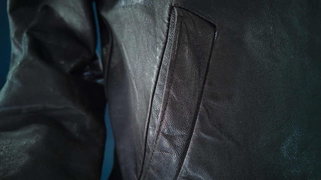 Vintage 1950s German Beatles Hamburg Sheepskin Flight Bomber Leather Jacket “S”