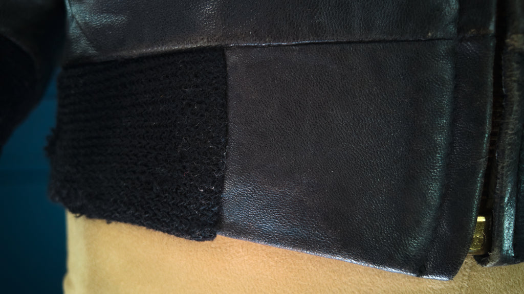 Vintage 1950s German Beatles Hamburg Sheepskin Flight Bomber Leather Jacket “S”