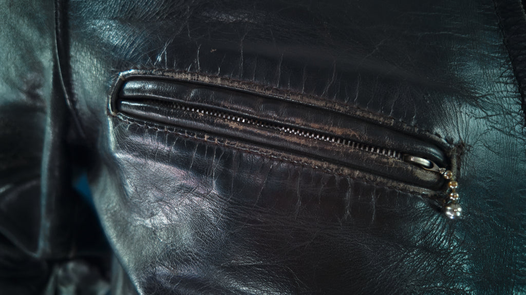 Vintage 1960s British Steerhide Black Single Rider Highwayman Leather Jacket “S”