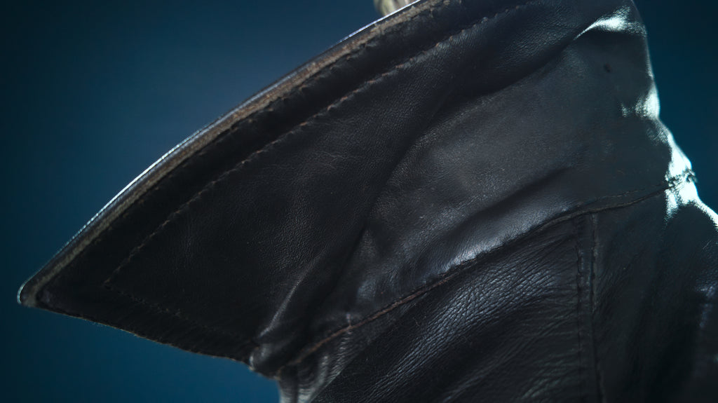 Vintage 1960s British Steerhide Black Single Rider Highwayman Leather Jacket “S”