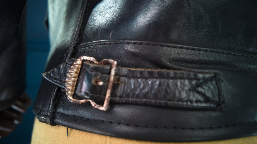 Vintage 1960s British Steerhide Black Single Rider Highwayman Leather Jacket “S”