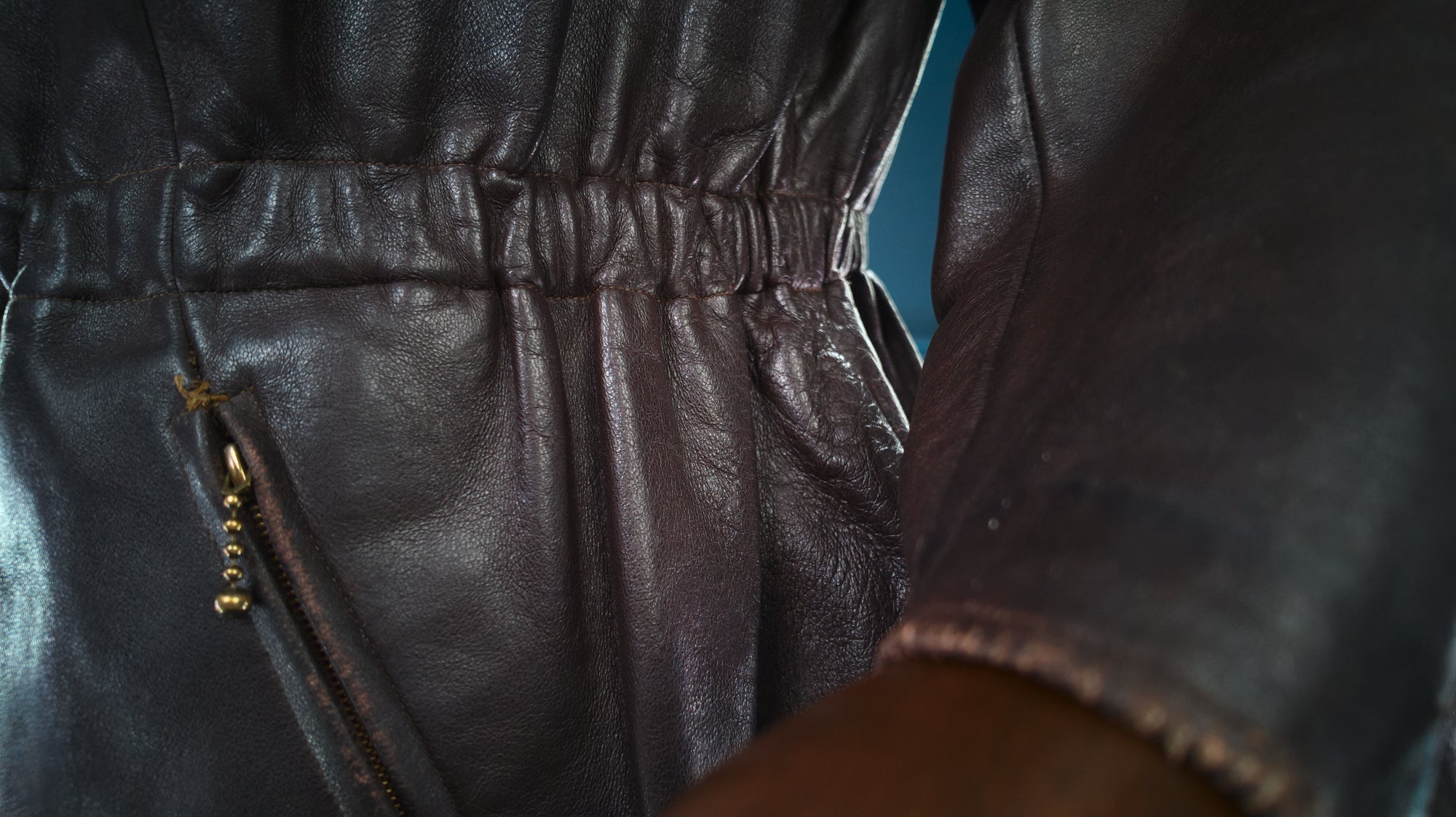 Vintage 1940s WW2 German Luftwaffe Cyclist Flight Aviator Leather Jacket “M”