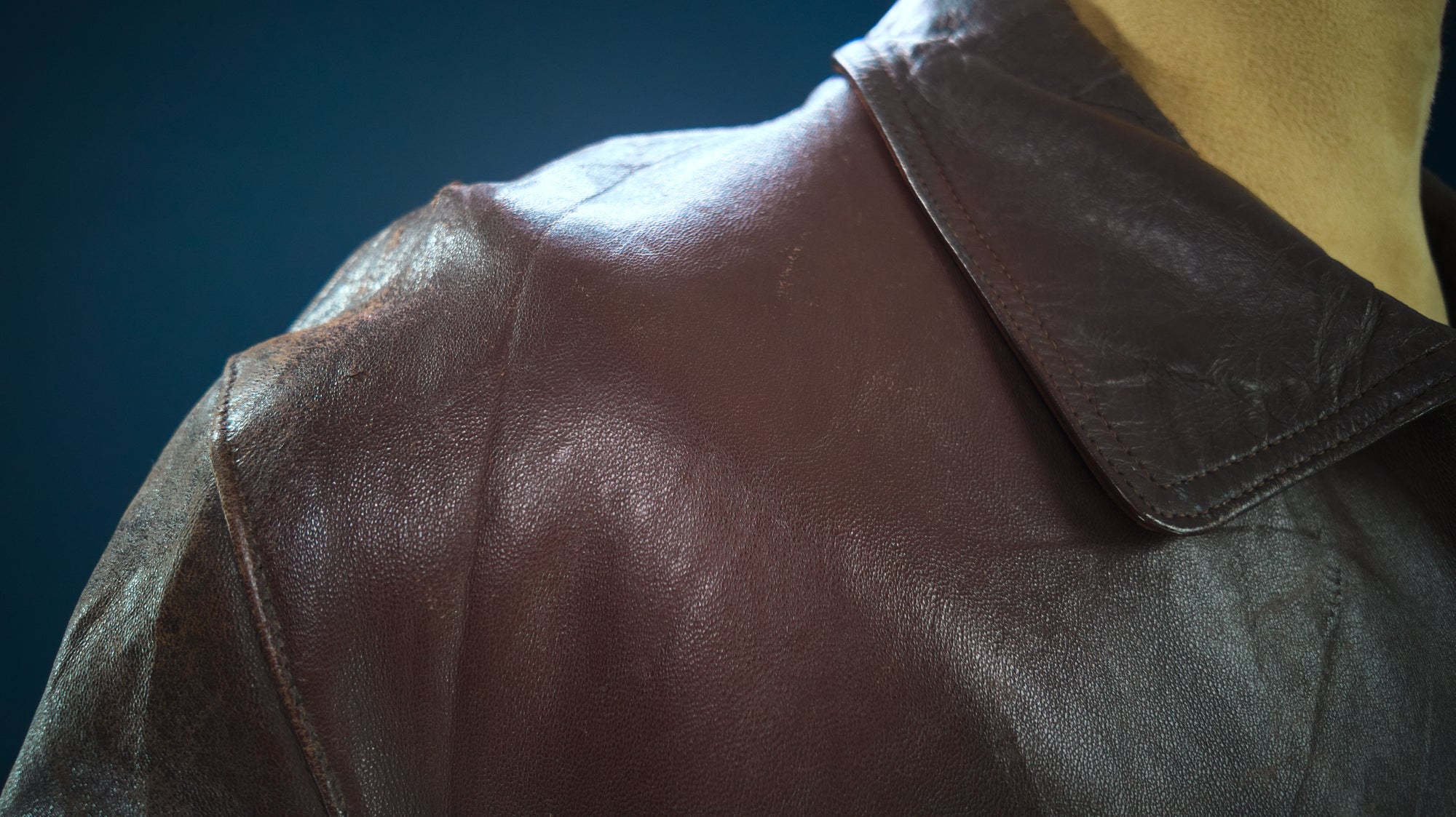 Vintage 1950s French Sheepskin Single Rider Worker Chore Leather Jacket “L”