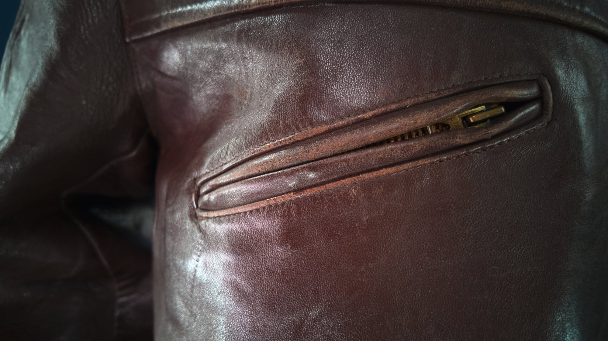 Vintage 1950s French Sheepskin Single Rider Worker Chore Leather Jacket “L”