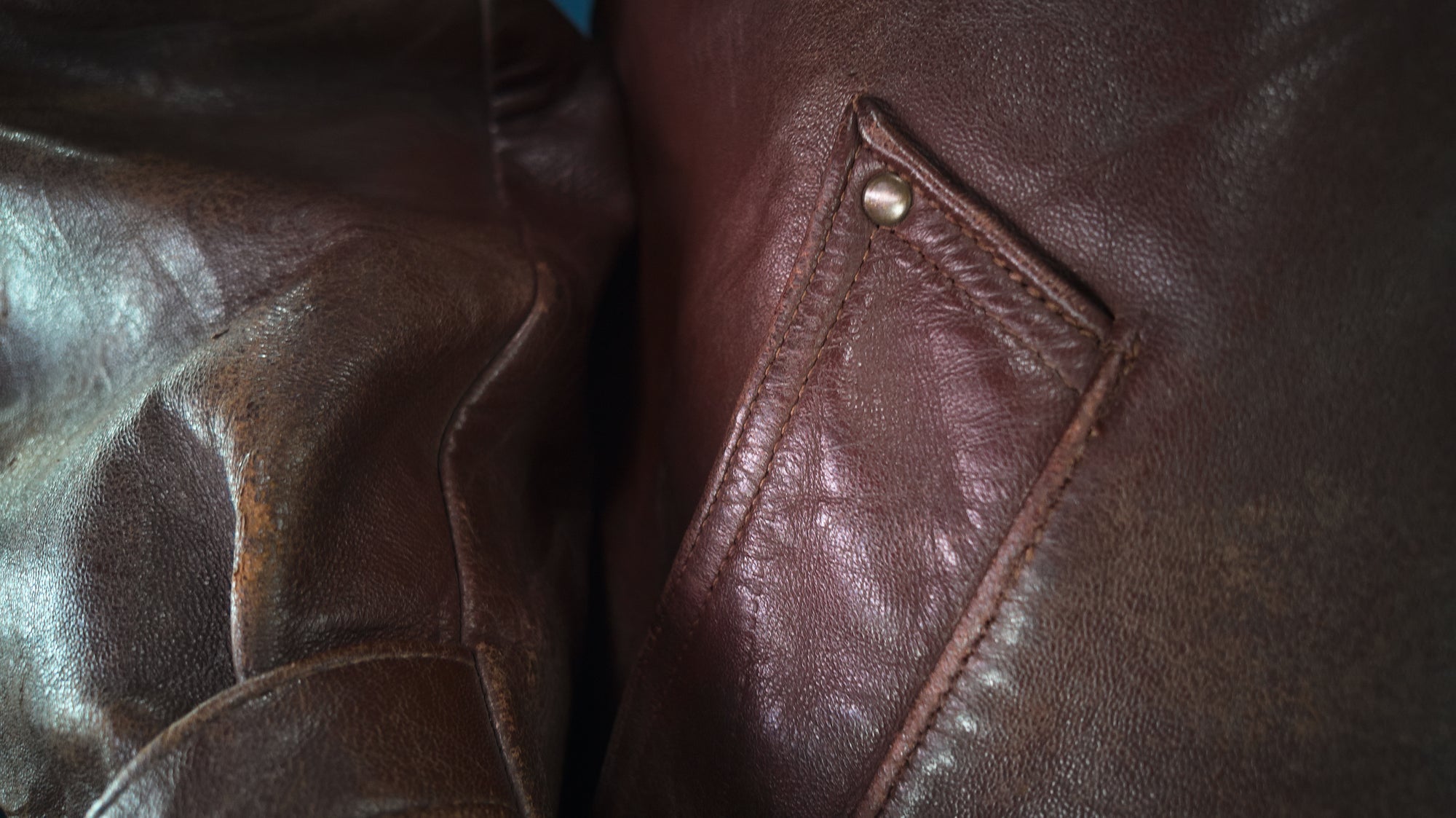 Vintage 1950s French Sheepskin Single Rider Worker Chore Leather Jacket “L”