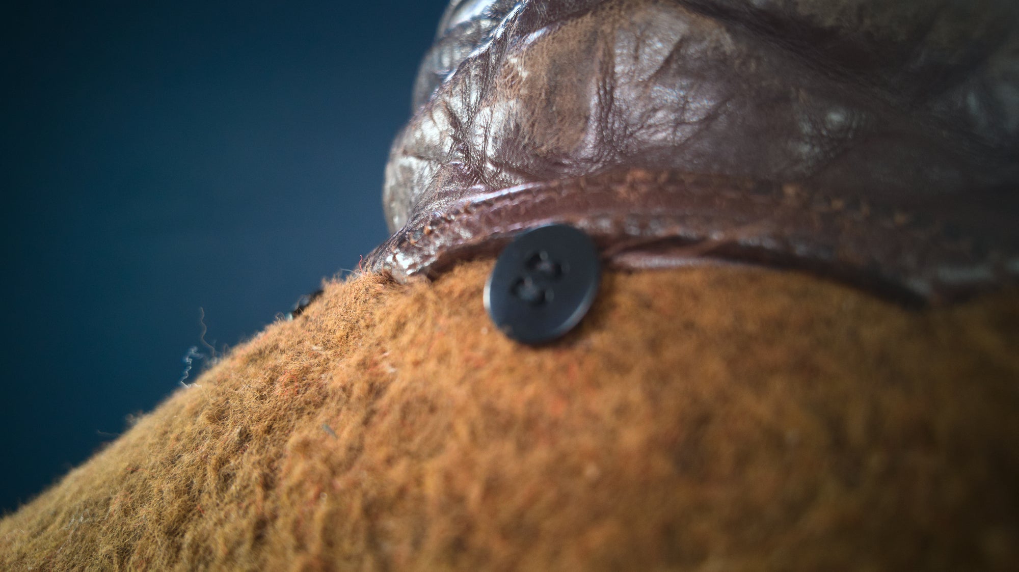 Vintage 1950s French Sheepskin Single Rider Worker Chore Leather Jacket “L”