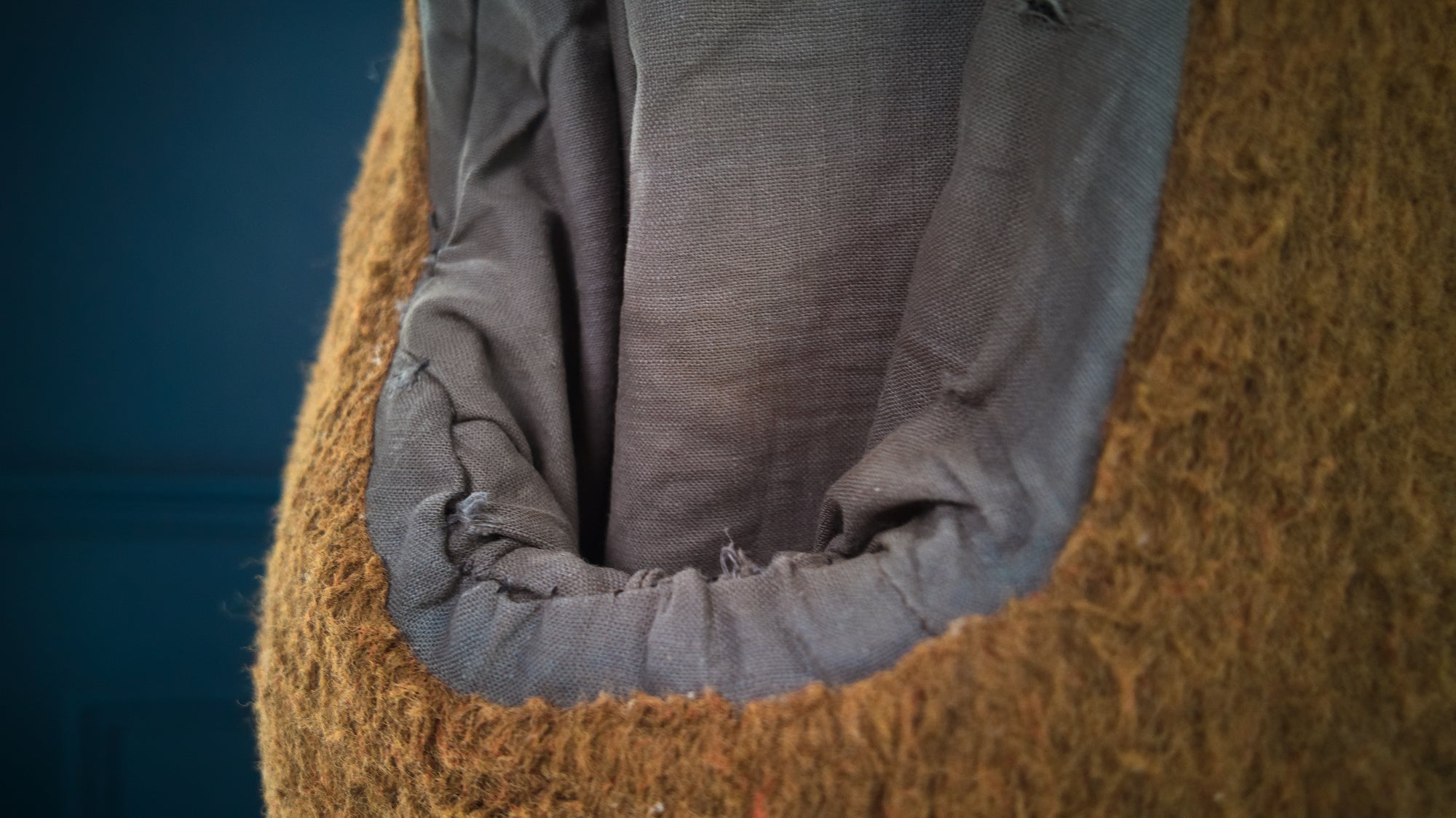 Vintage 1950s French Sheepskin Single Rider Worker Chore Leather Jacket “L”