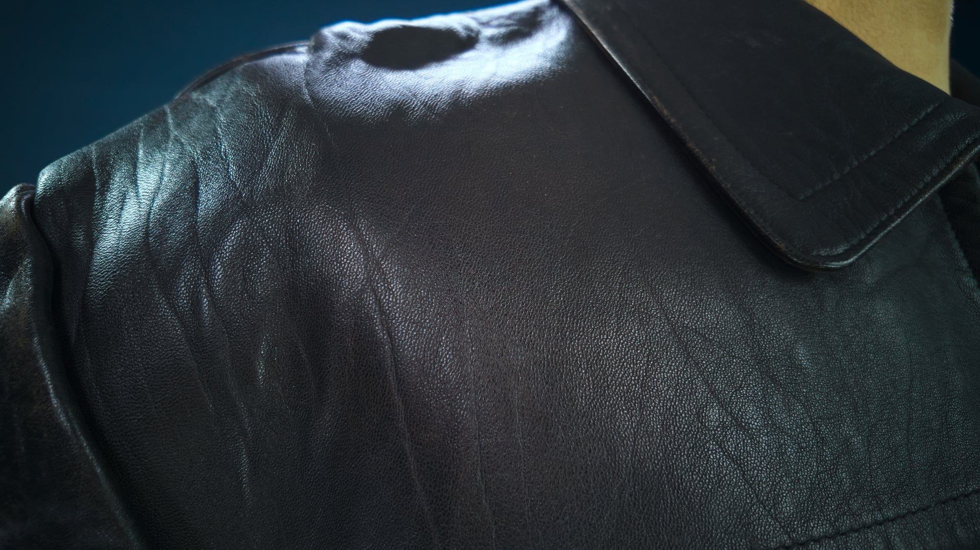 Vintage 1950s German Sheepskin Single Rider Worker Chore Leather Jacket “XL”