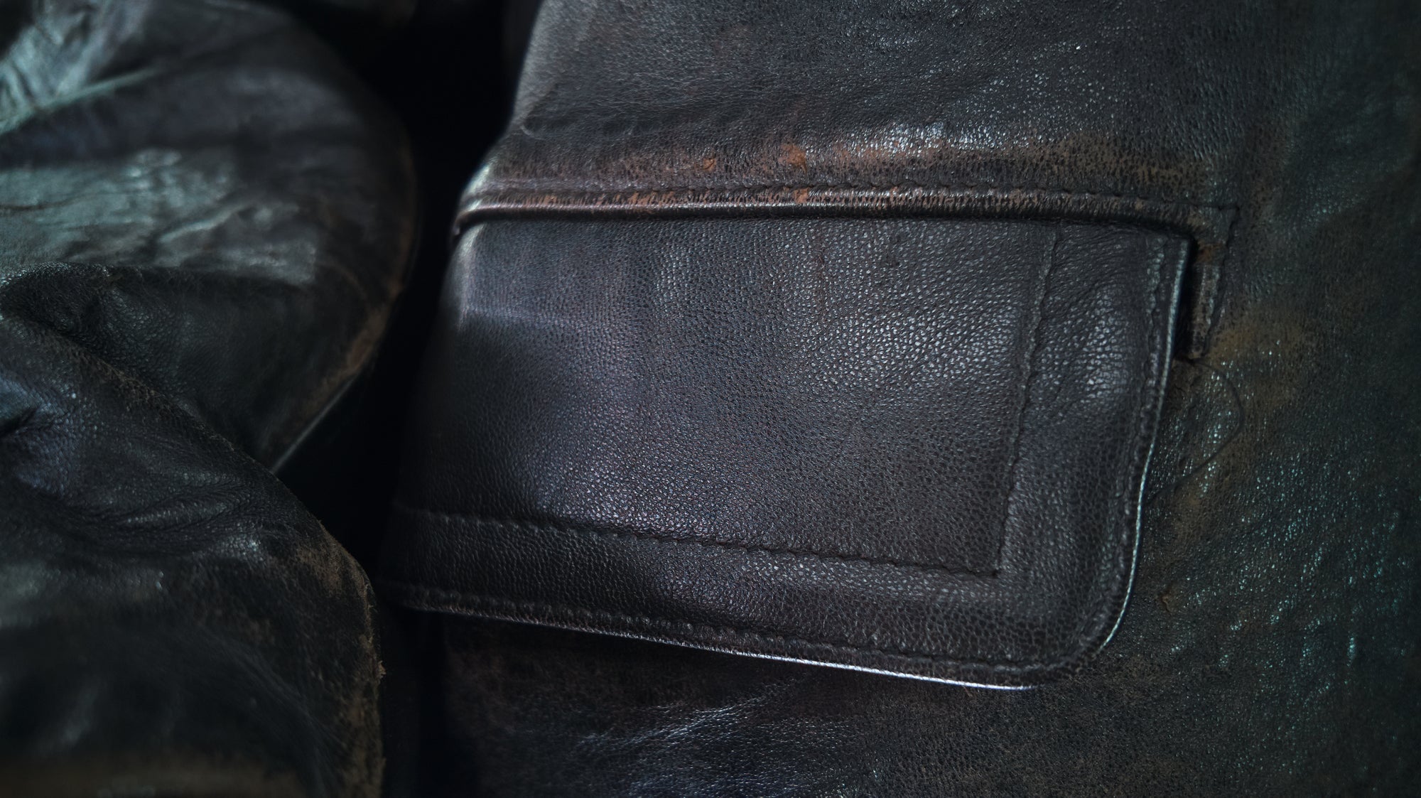 Vintage 1950s German Sheepskin Single Rider Worker Chore Leather Jacket “XL”