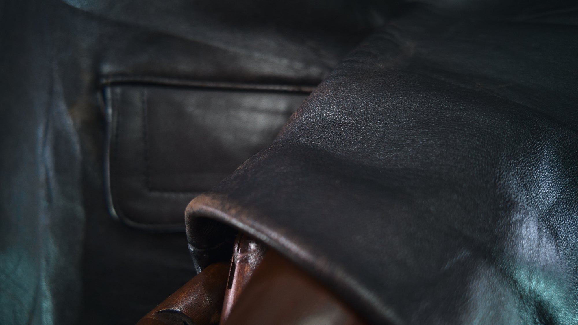 Vintage 1950s German Sheepskin Single Rider Worker Chore Leather Jacket “XL”