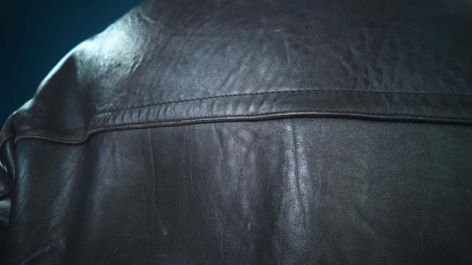 Vintage 1950s German Sheepskin Single Rider Worker Chore Leather Jacket “XL”