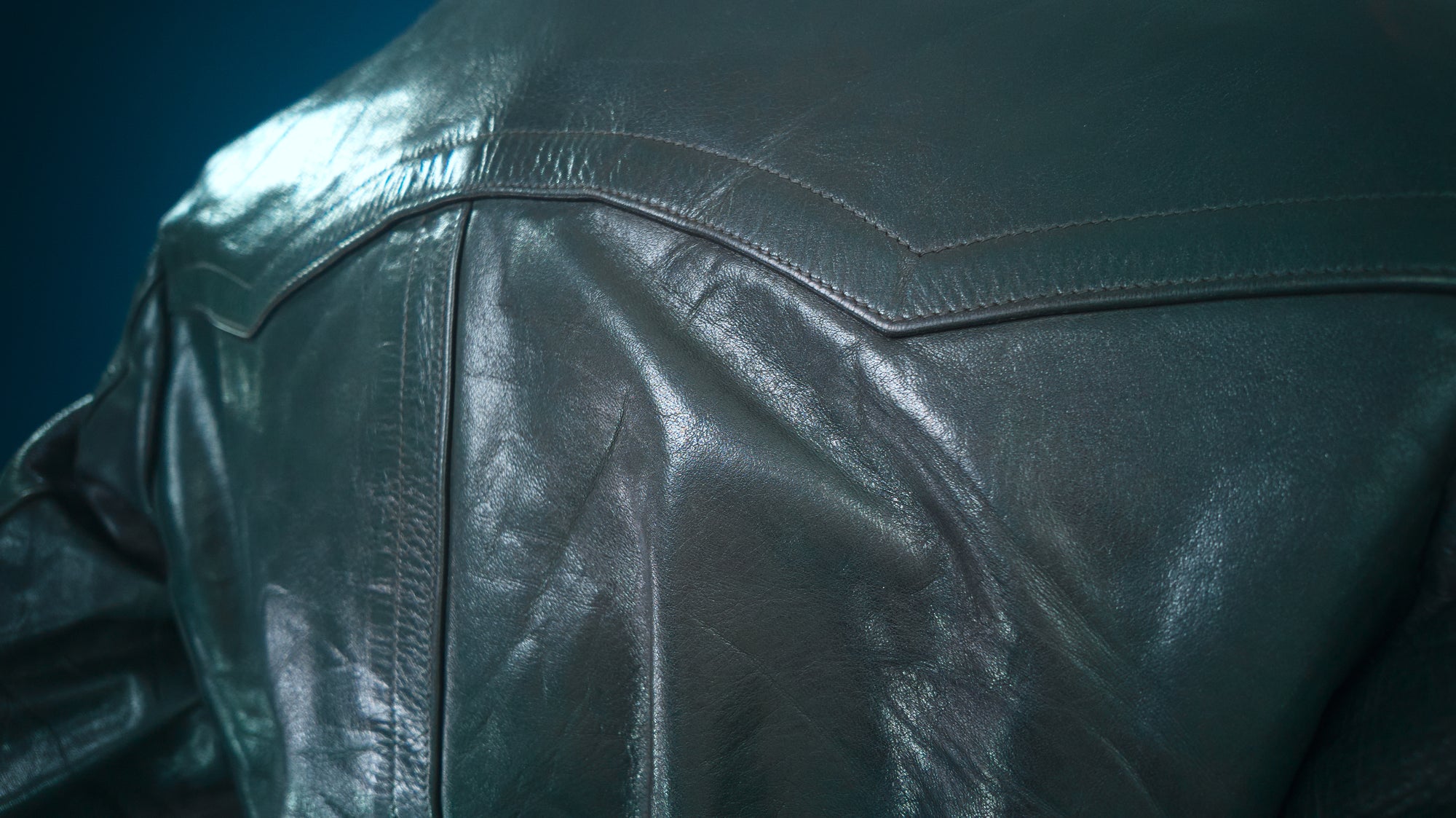 Vintage 1950s West German Cold War Border Guard Trench Coat Leather Jacket “M”