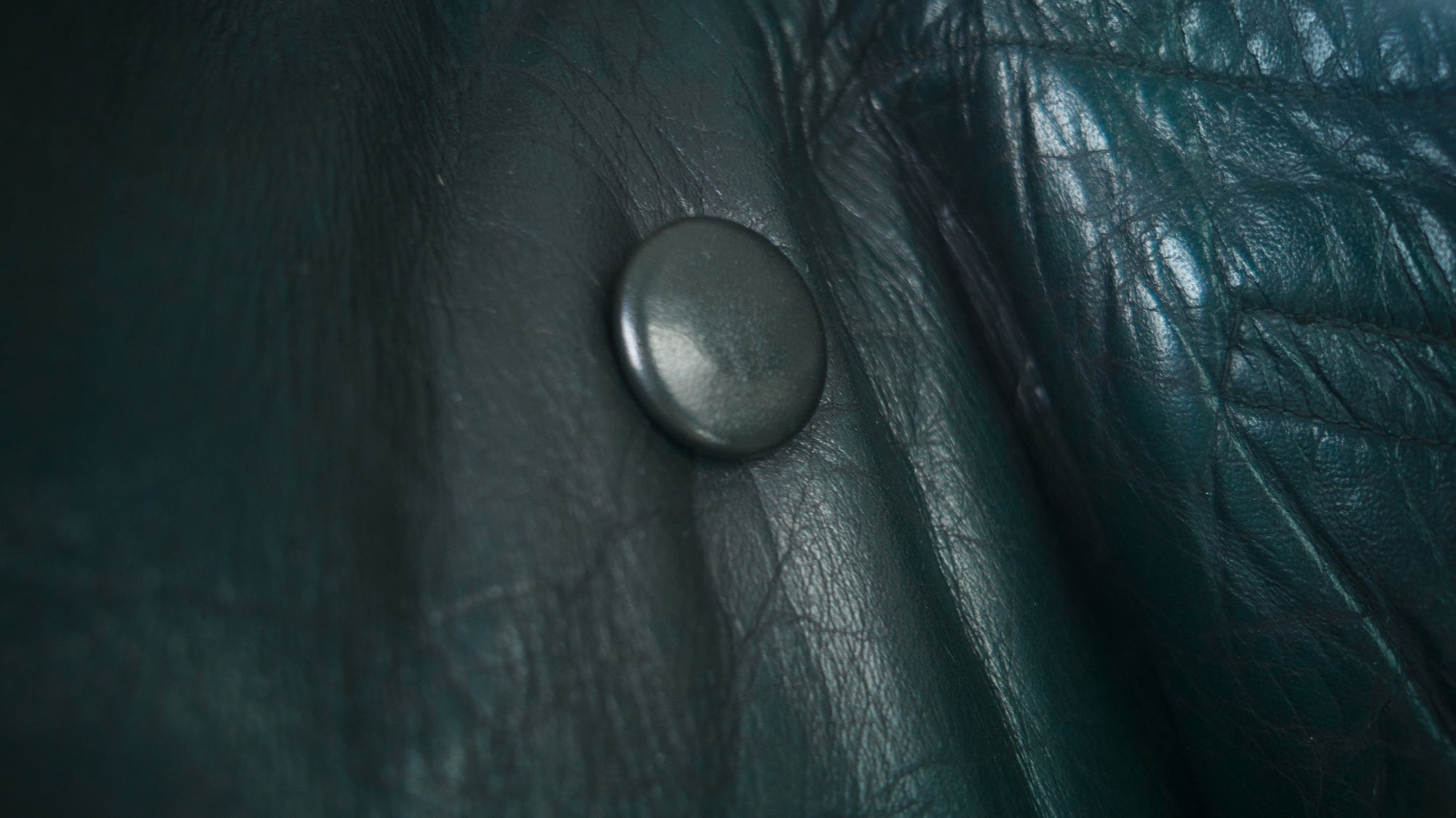 Vintage 1950s West German Cold War Border Guard Trench Coat Leather Jacket “M”