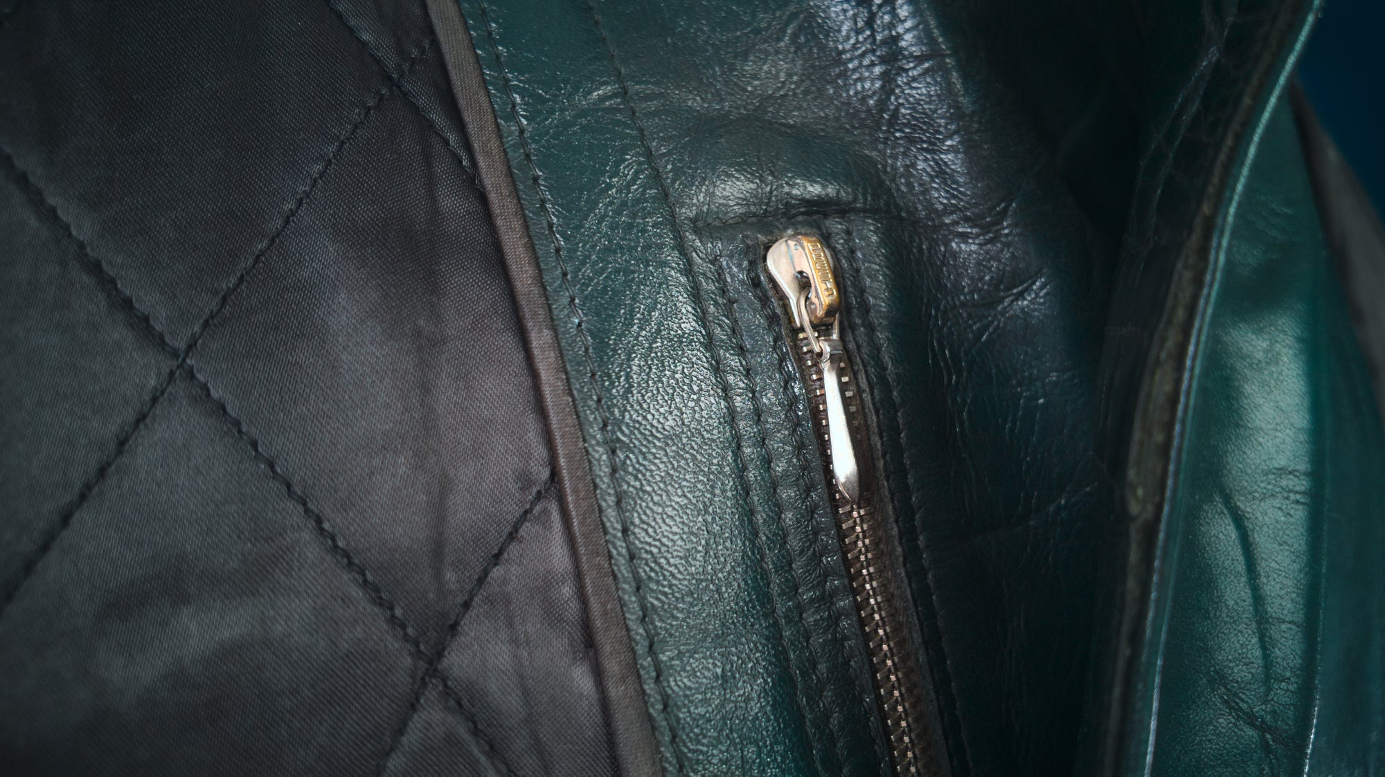 Vintage 1950s West German Cold War Border Guard Trench Coat Leather Jacket “M”