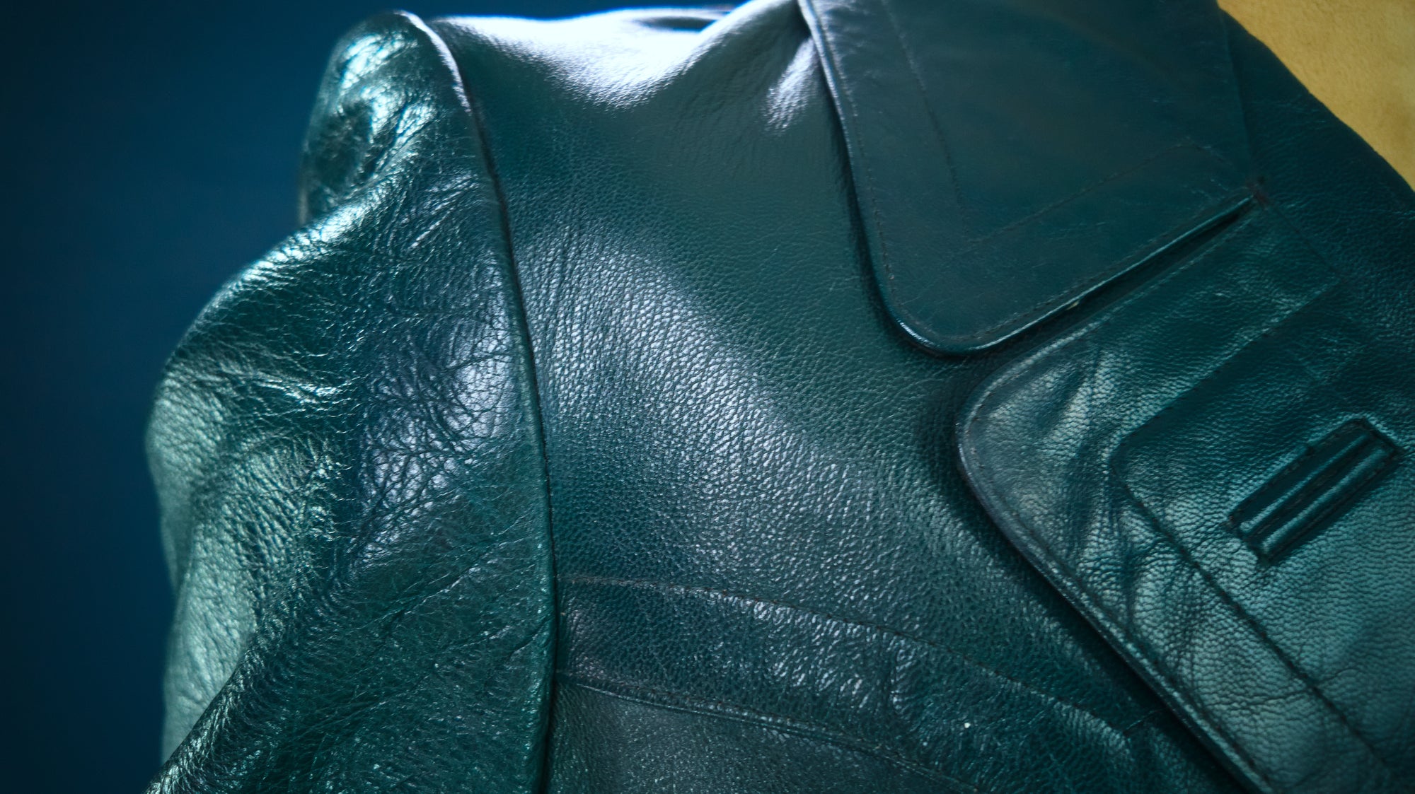 Vintage 1950s West German Cold War Border Guard Trench Coat Leather Jacket “M”