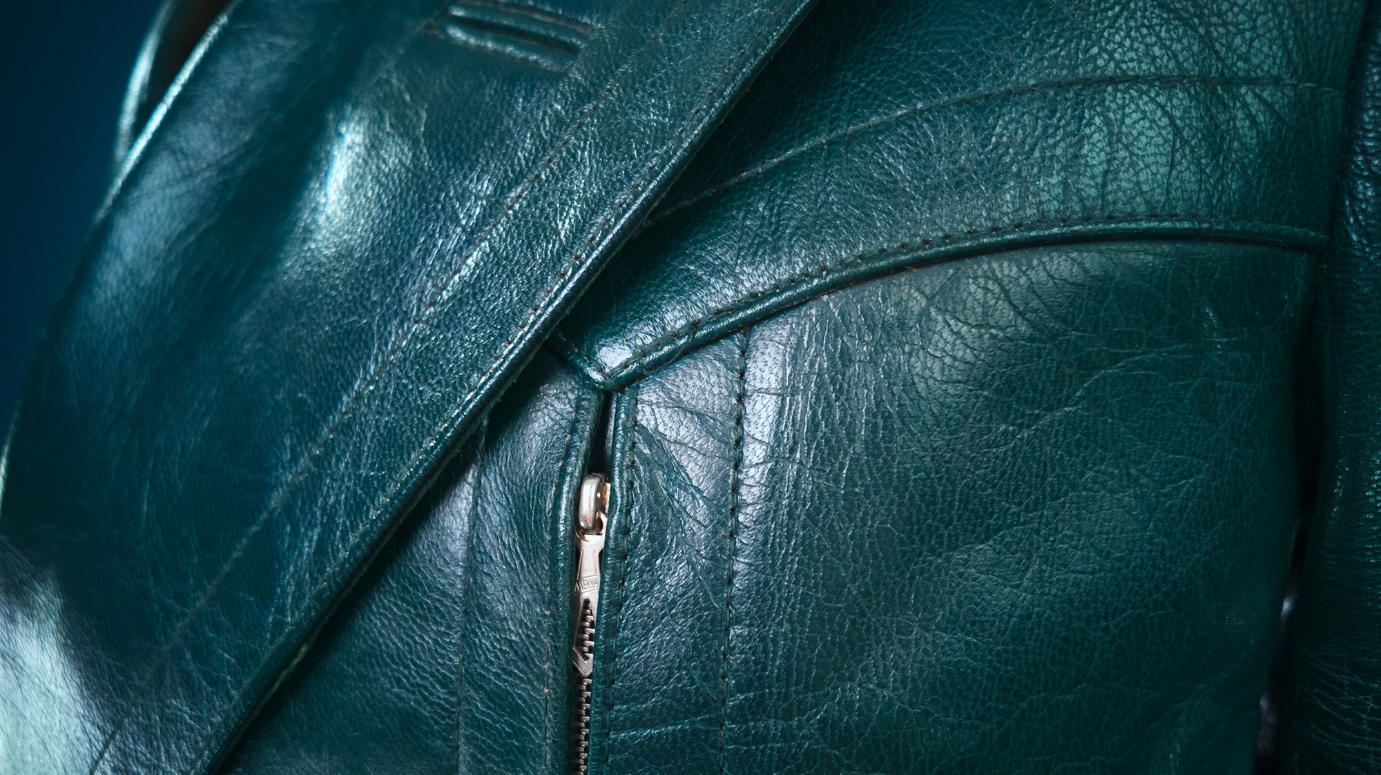 Vintage 1950s West German Cold War Border Guard Trench Coat Leather Jacket “M”