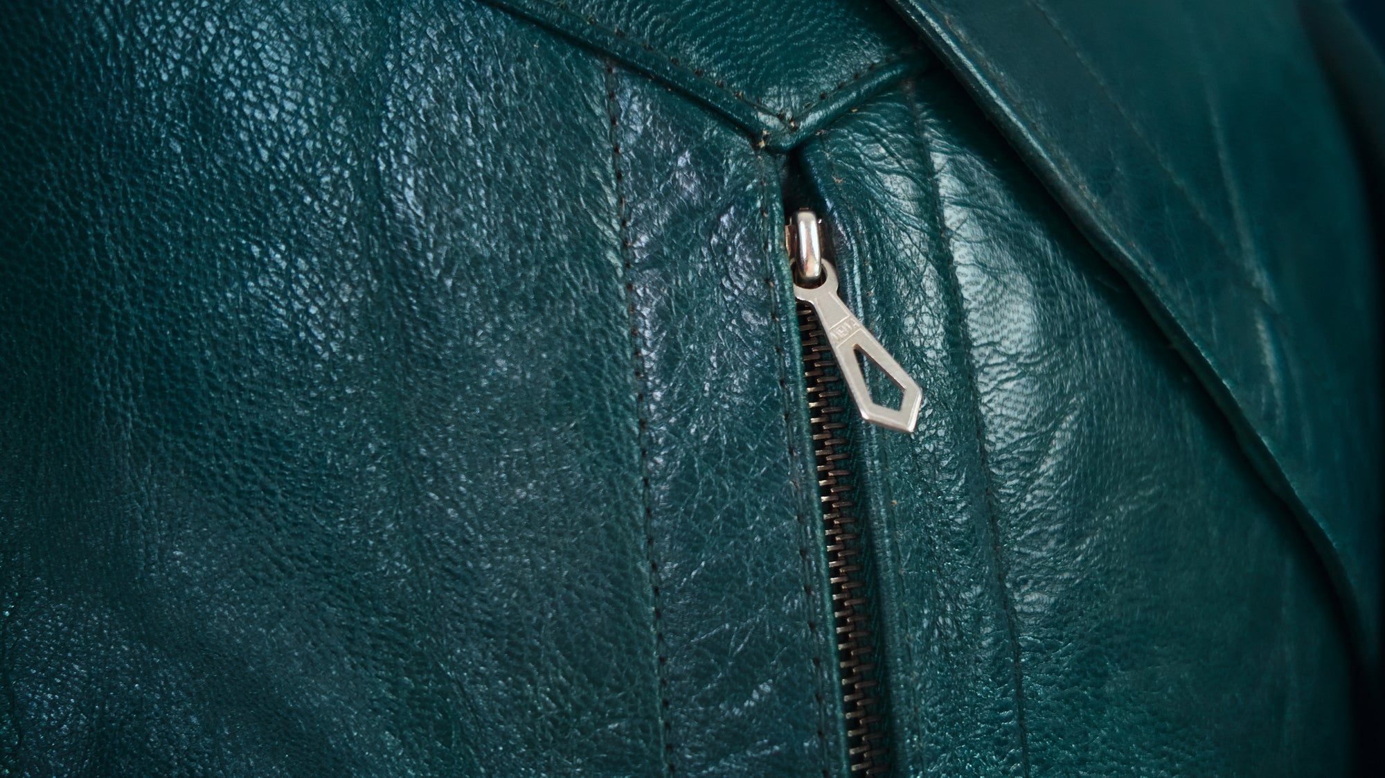 Vintage 1950s West German Cold War Border Guard Trench Coat Leather Jacket “M”