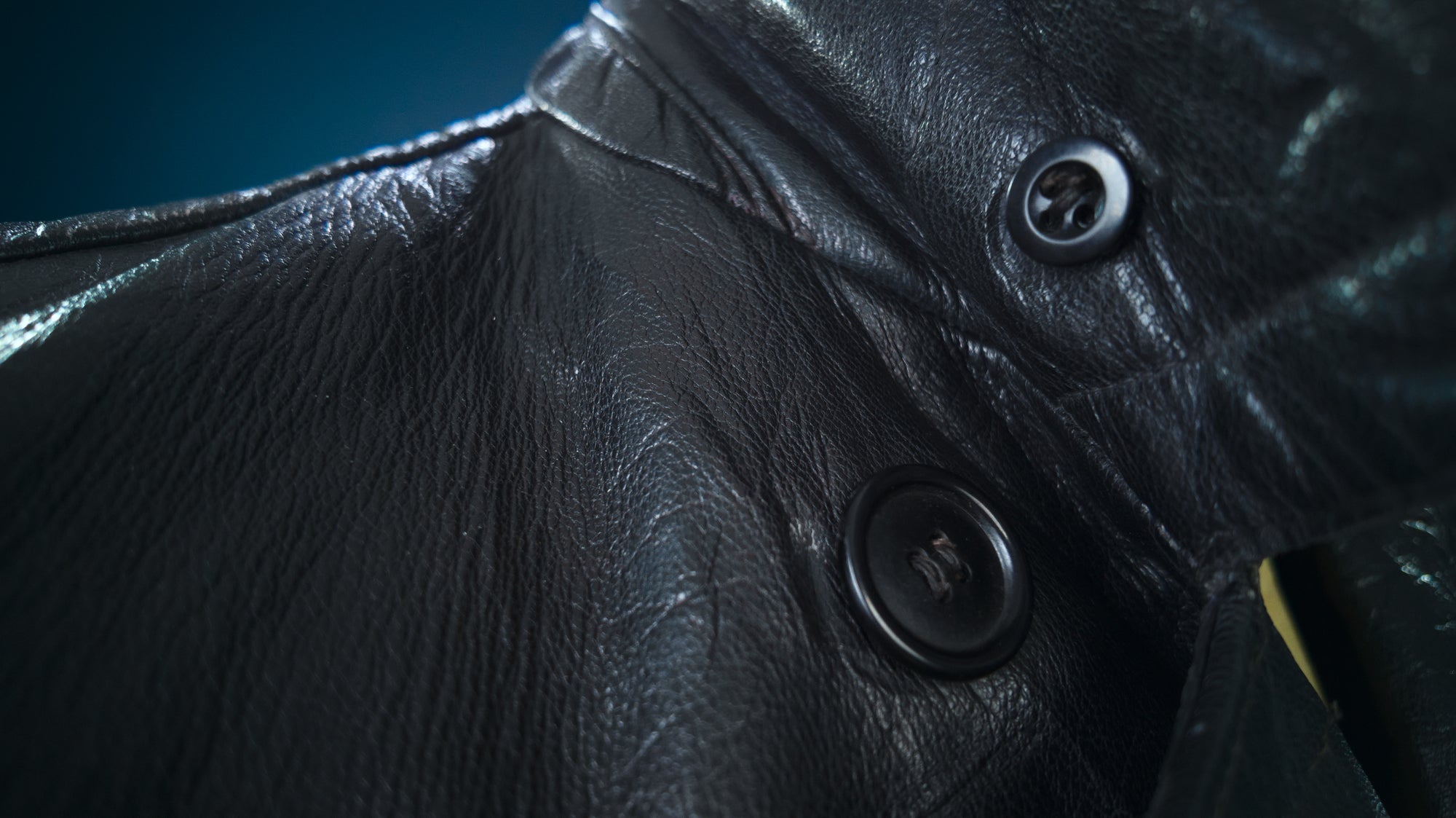 Vintage 1950s West German Cold War Border Guard Trench Coat Leather Jacket “S”