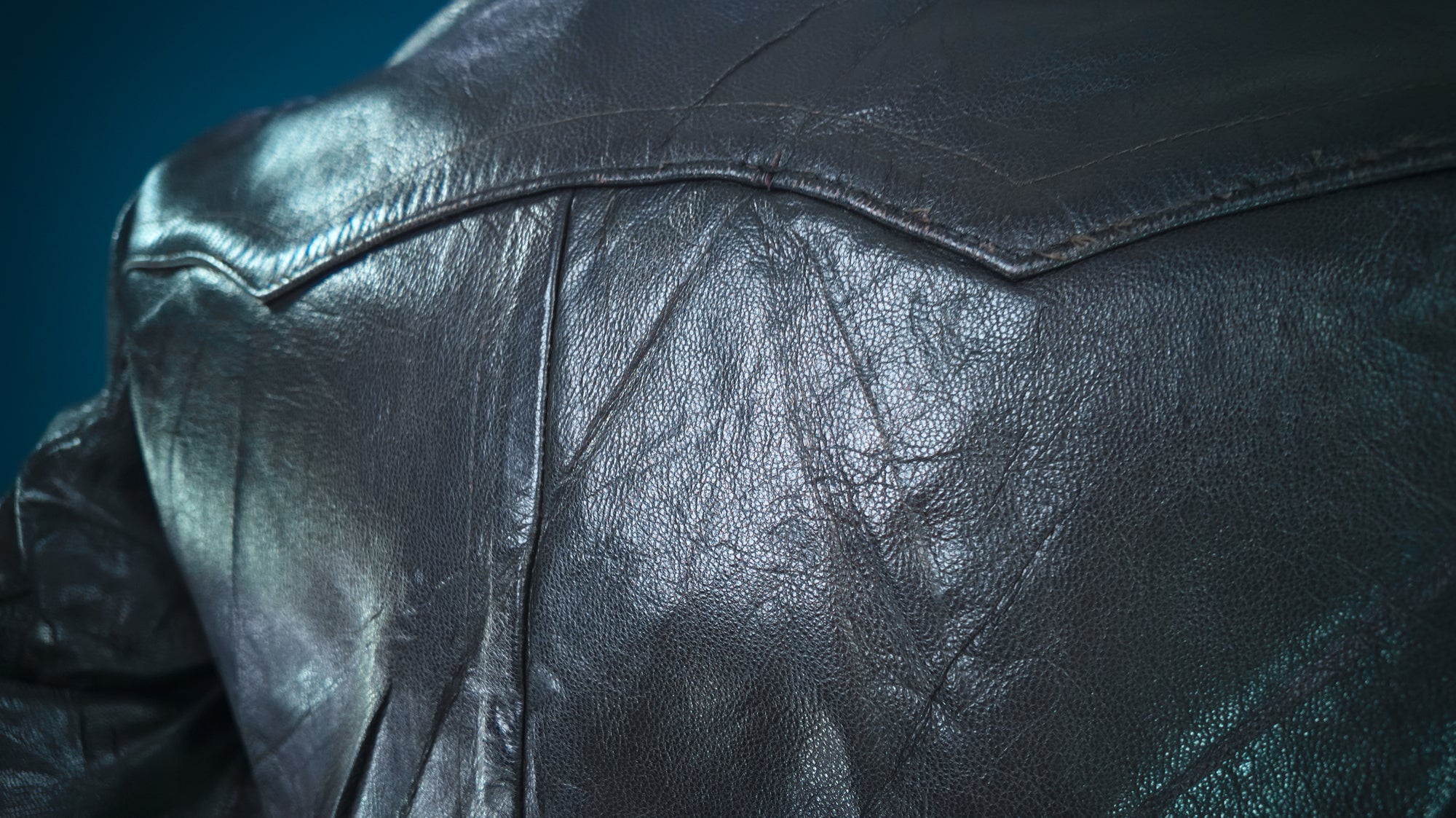 Vintage 1950s West German Cold War Border Guard Trench Coat Leather Jacket “S”