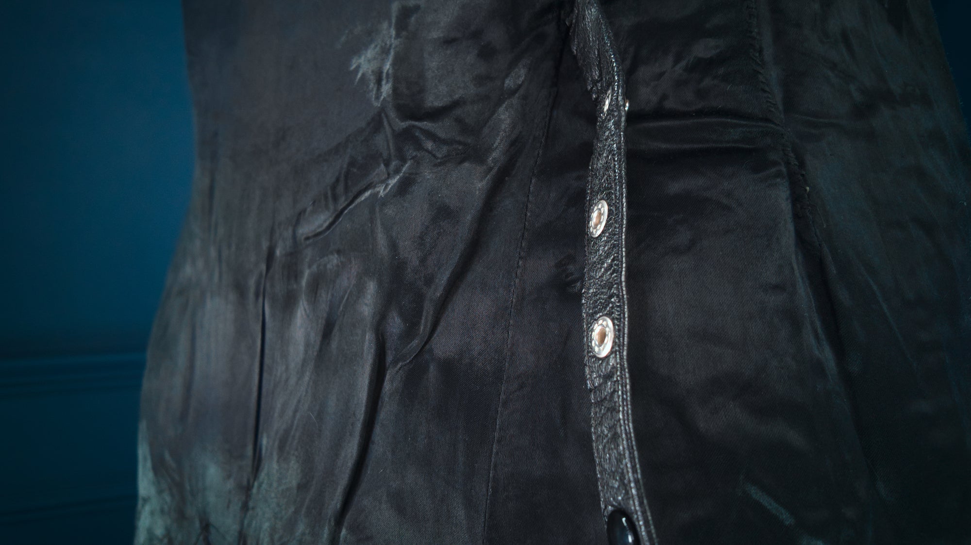 Vintage 1950s West German Cold War Border Guard Trench Coat Leather Jacket “S”