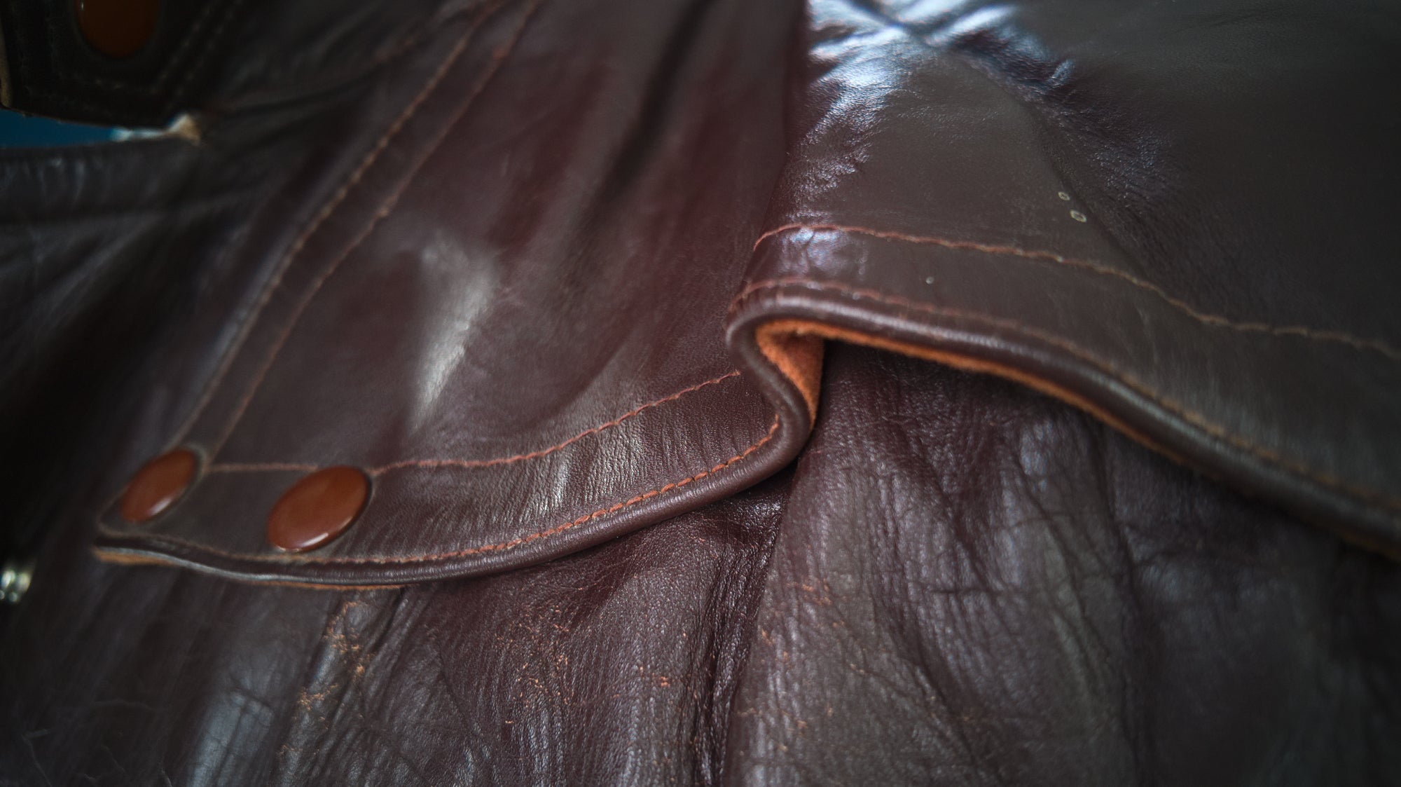 Vintage 1940s Dutch Horsehide Post-WW2 Police Great Coat Rider Leather Jacket “M