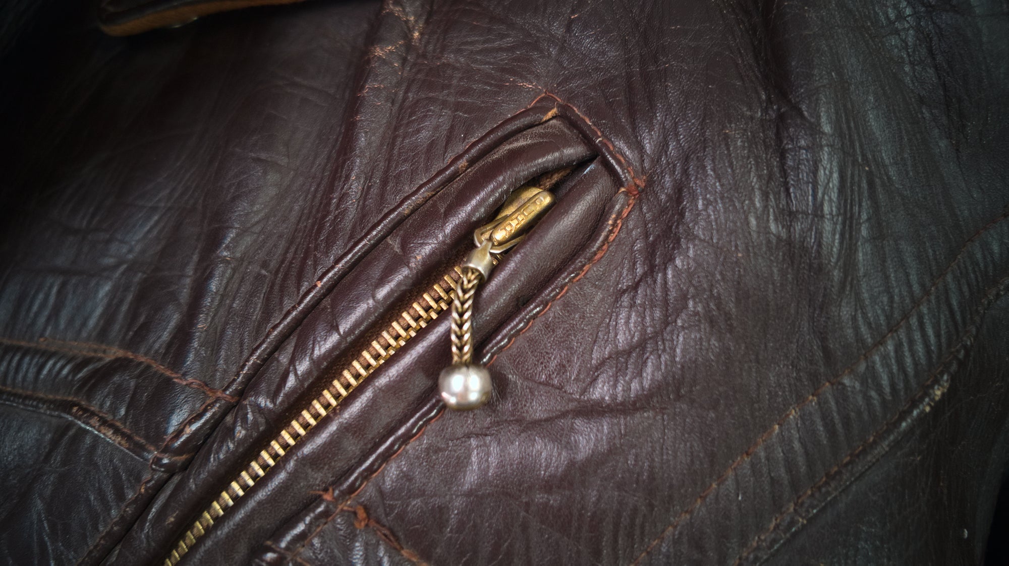 Vintage 1940s Dutch Horsehide Post-WW2 Police Great Coat Rider Leather Jacket “M