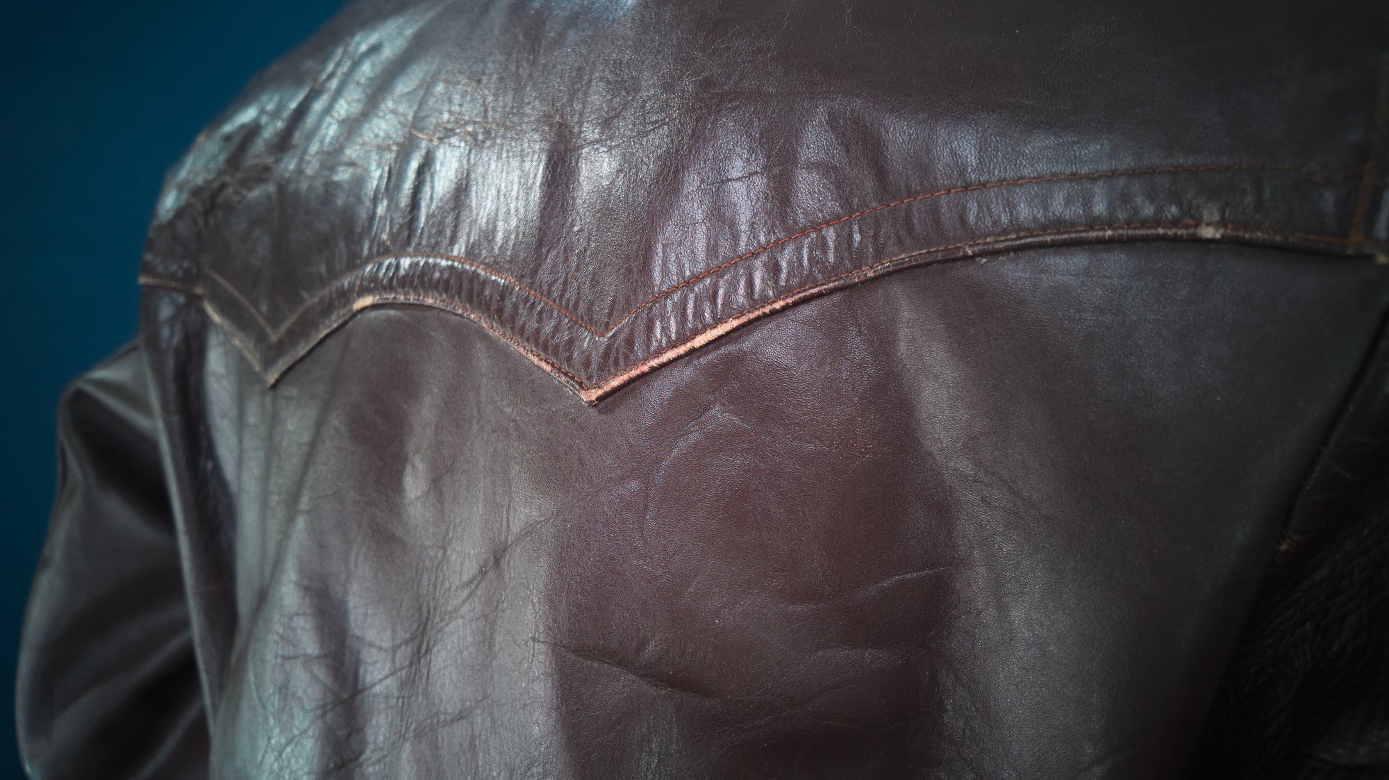 Vintage 1940s Dutch Horsehide Post-WW2 Police Great Coat Rider Leather Jacket “M